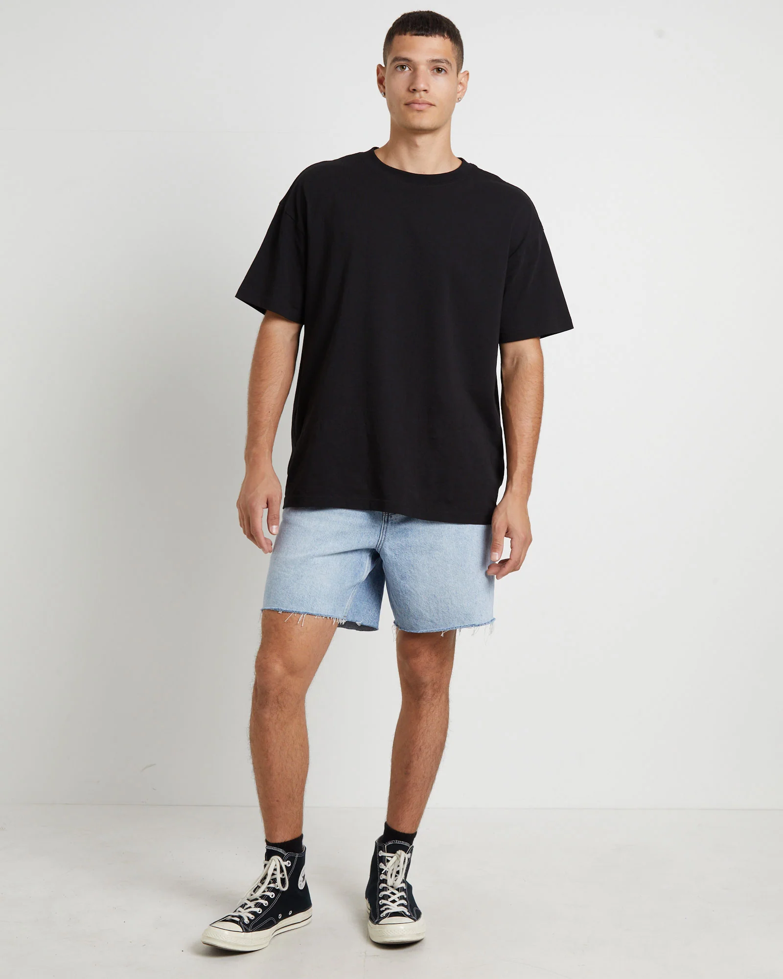 L-Four Baggy Denim Shorts in Raider