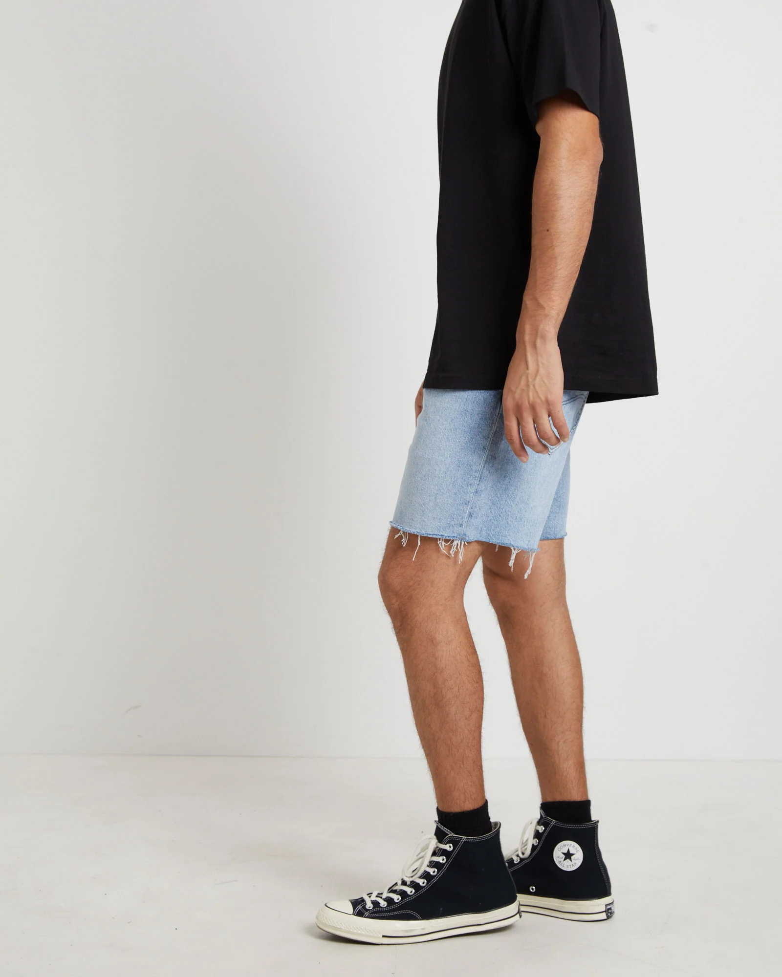 L-Four Baggy Denim Shorts in Raider - Image 3