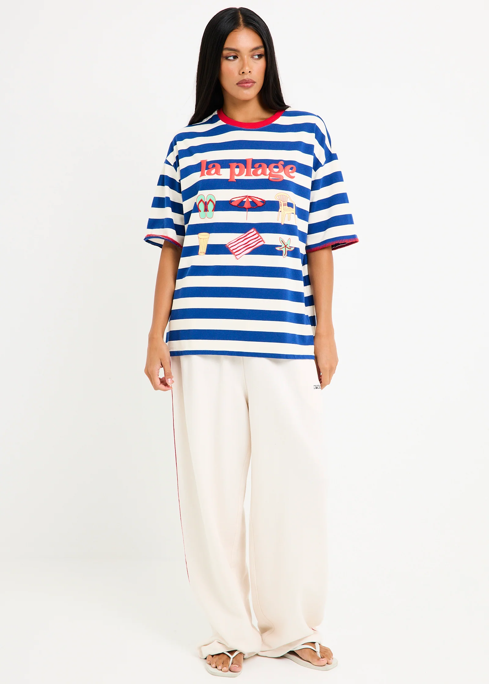 La Plage Stripe Short Sleeve T-Shirt - Image 2