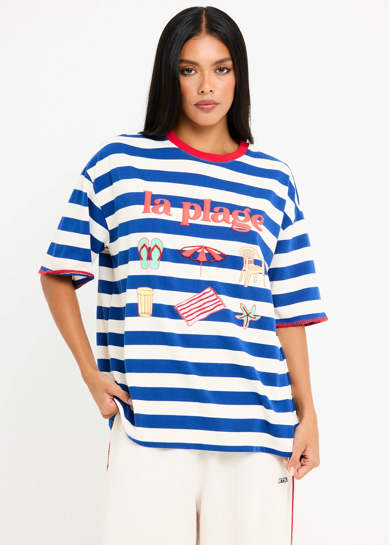 La Plage Stripe Short Sleeve T-Shirt - Image 3