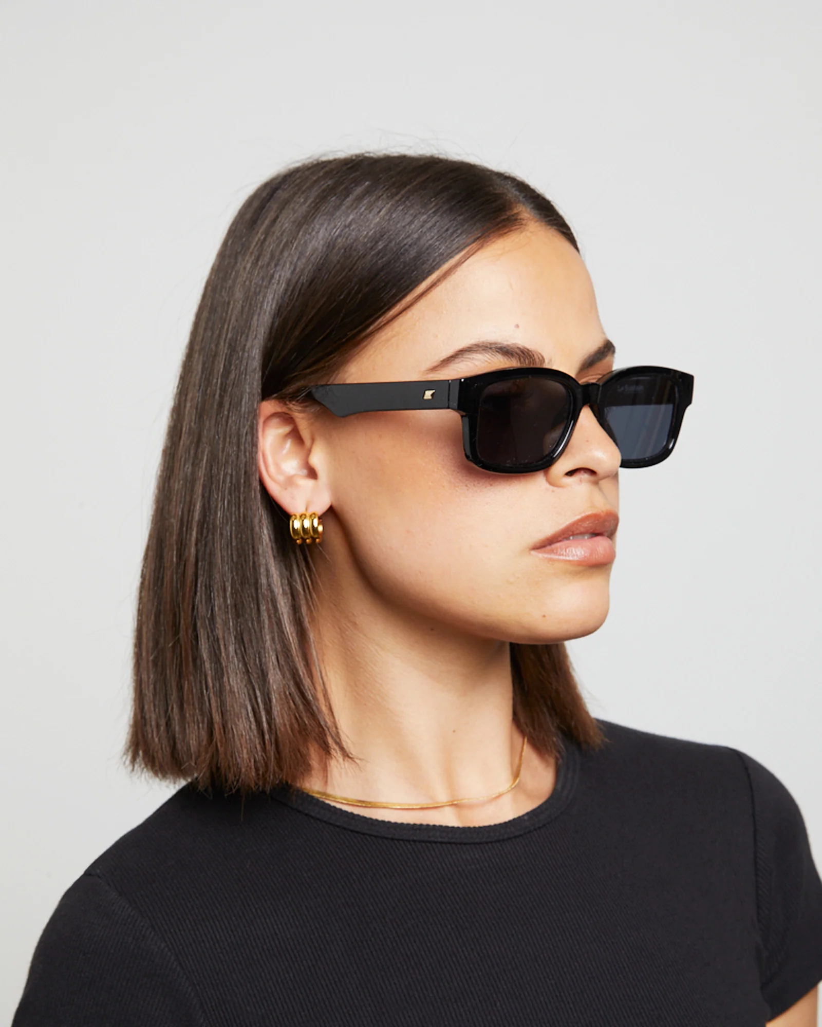 Le Sustain Recarmito Sunglasses in Black Smoke Mono - Image 2