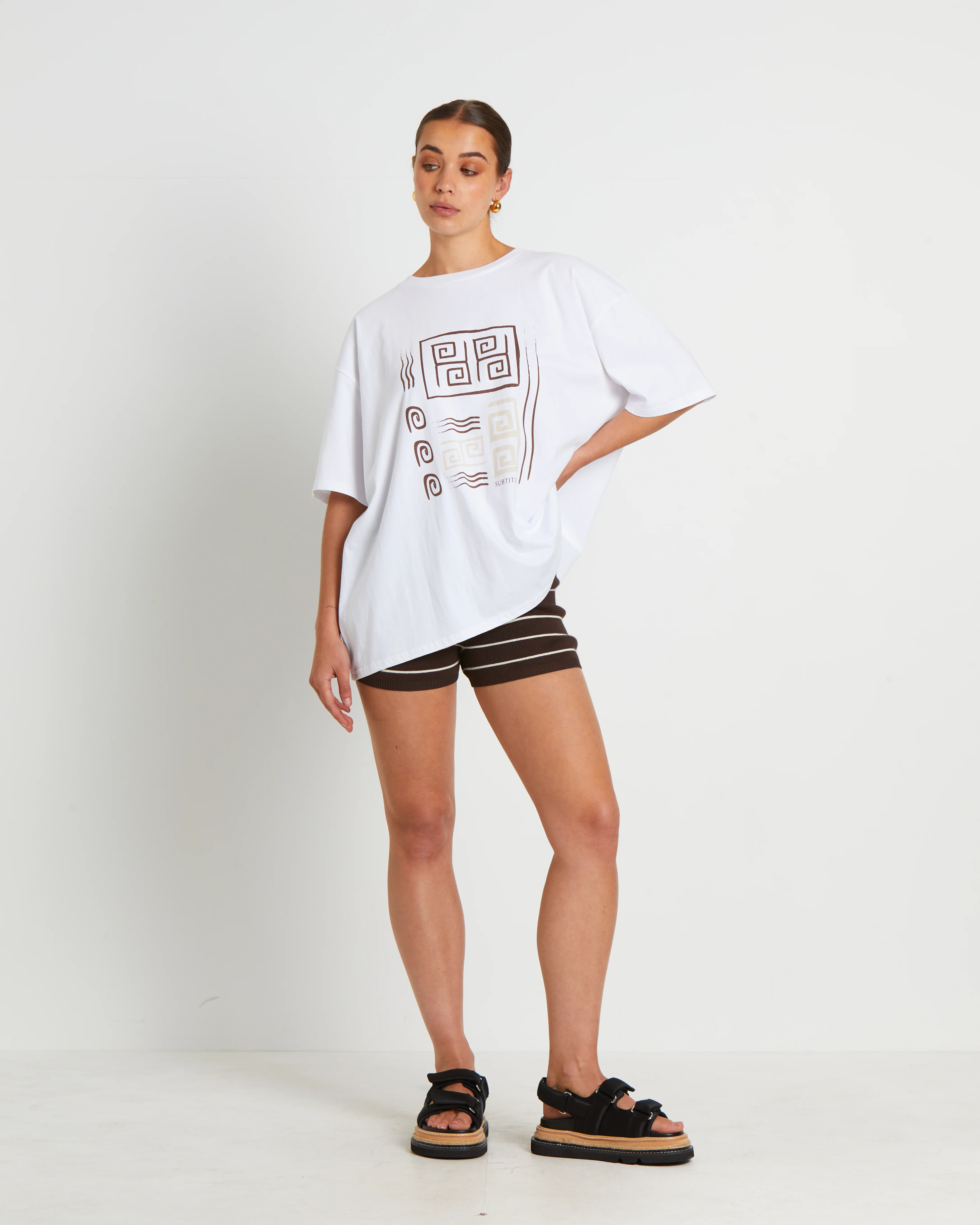 Let Go Oversized T-Shirt in White - Image 4