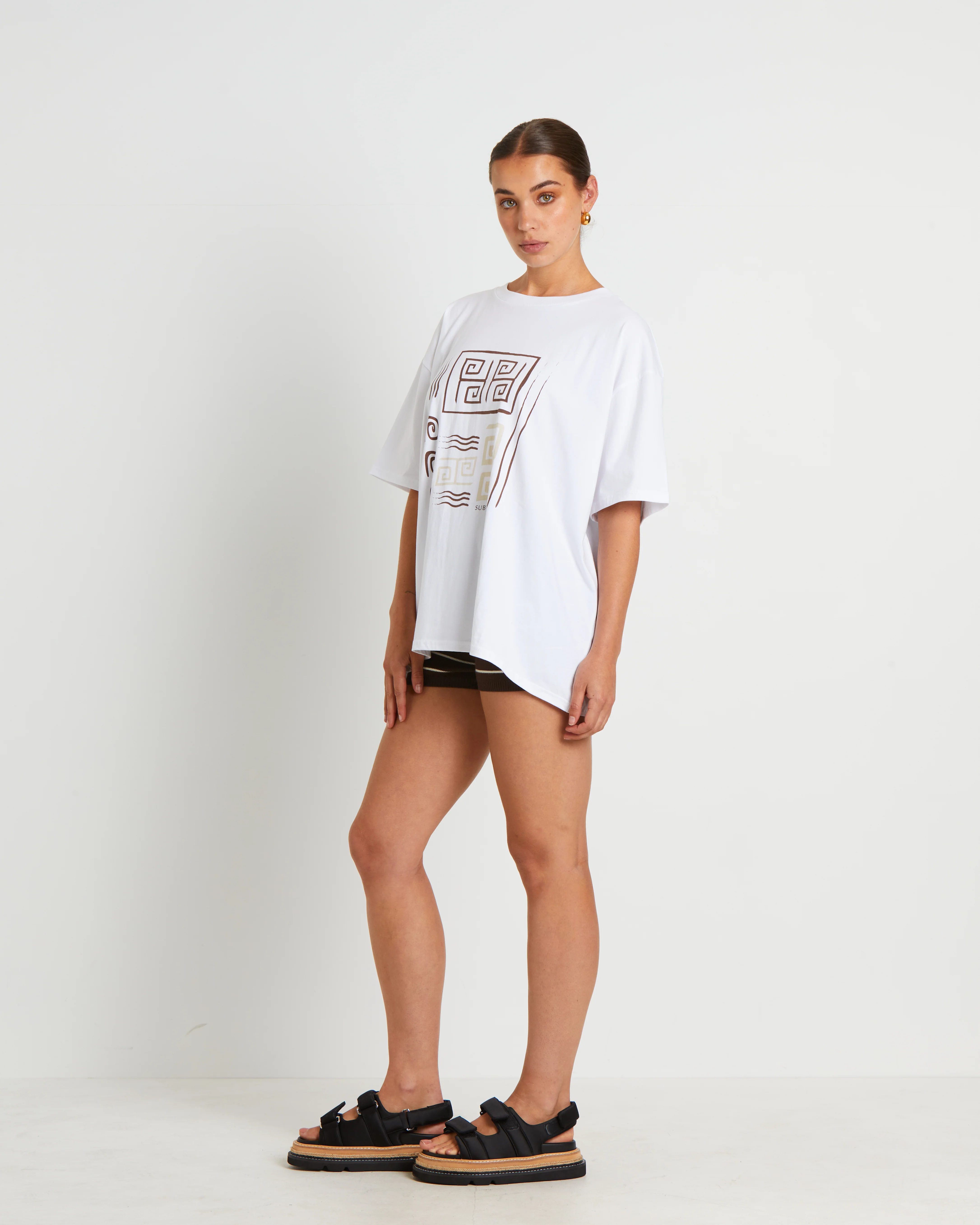 Let Go Oversized T-Shirt in White - Image 5