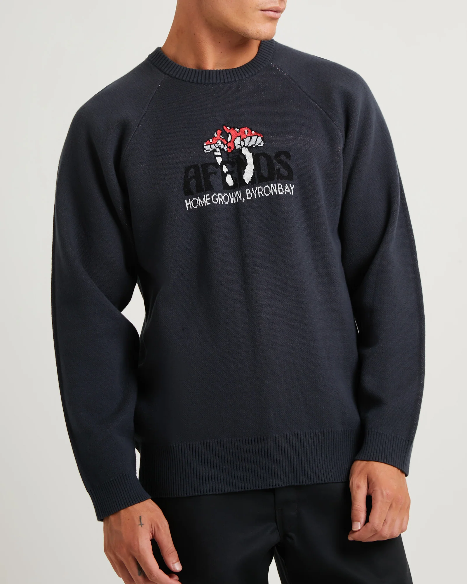 Let It Grow Recycled Reglan Knit Charcoal - Image 5