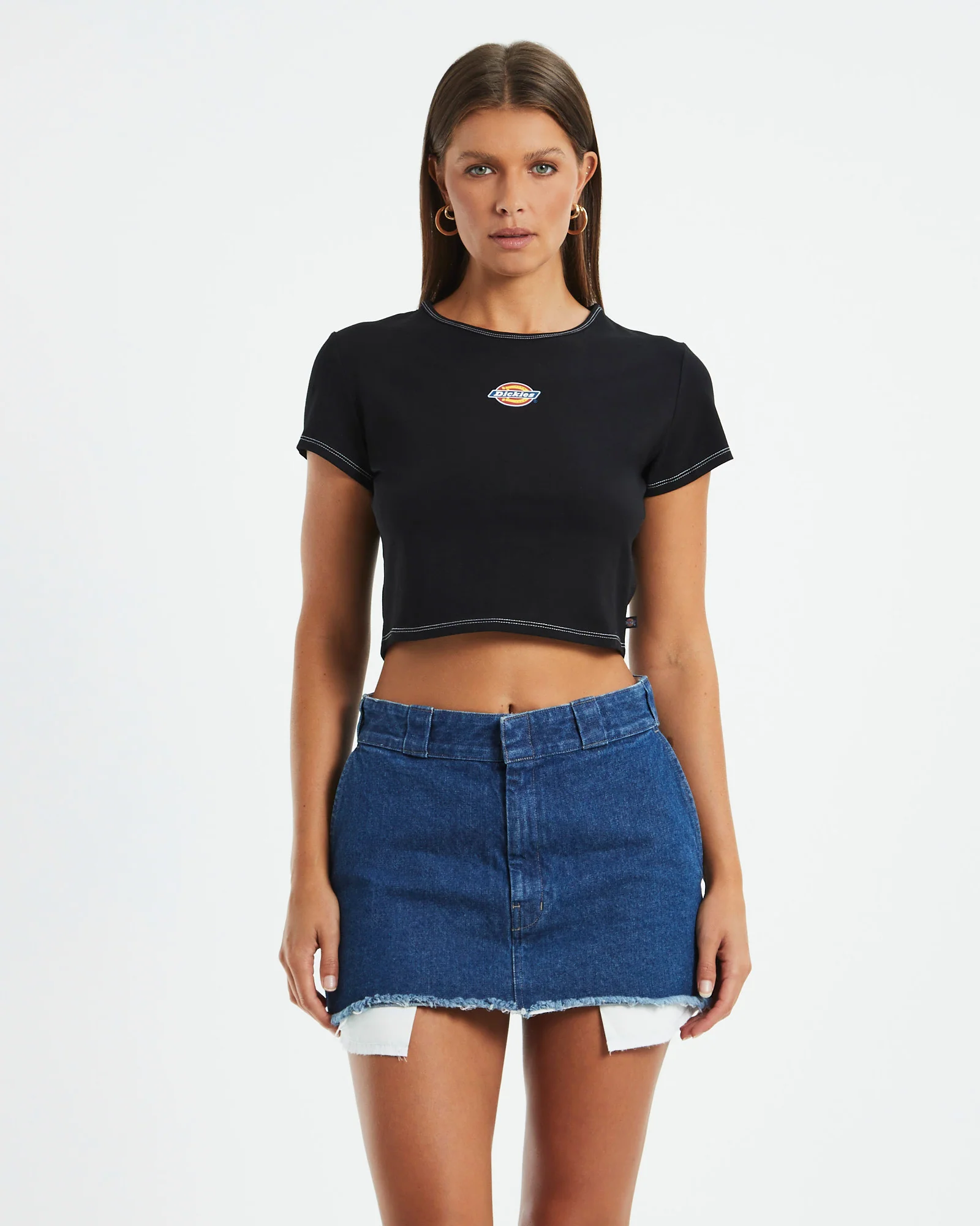 Logo Baby Cropped Tee Black