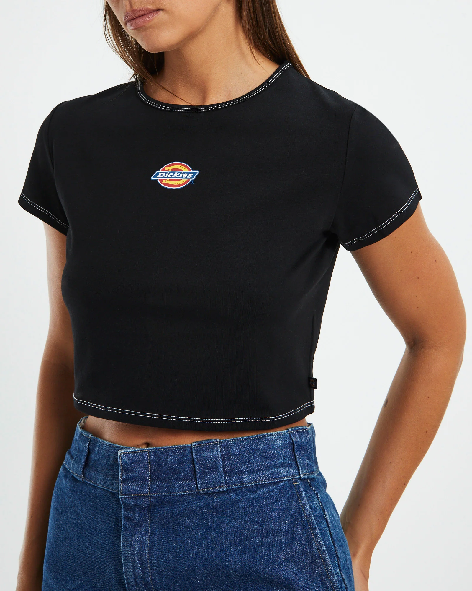 Logo Baby Cropped Tee Black - Image 6