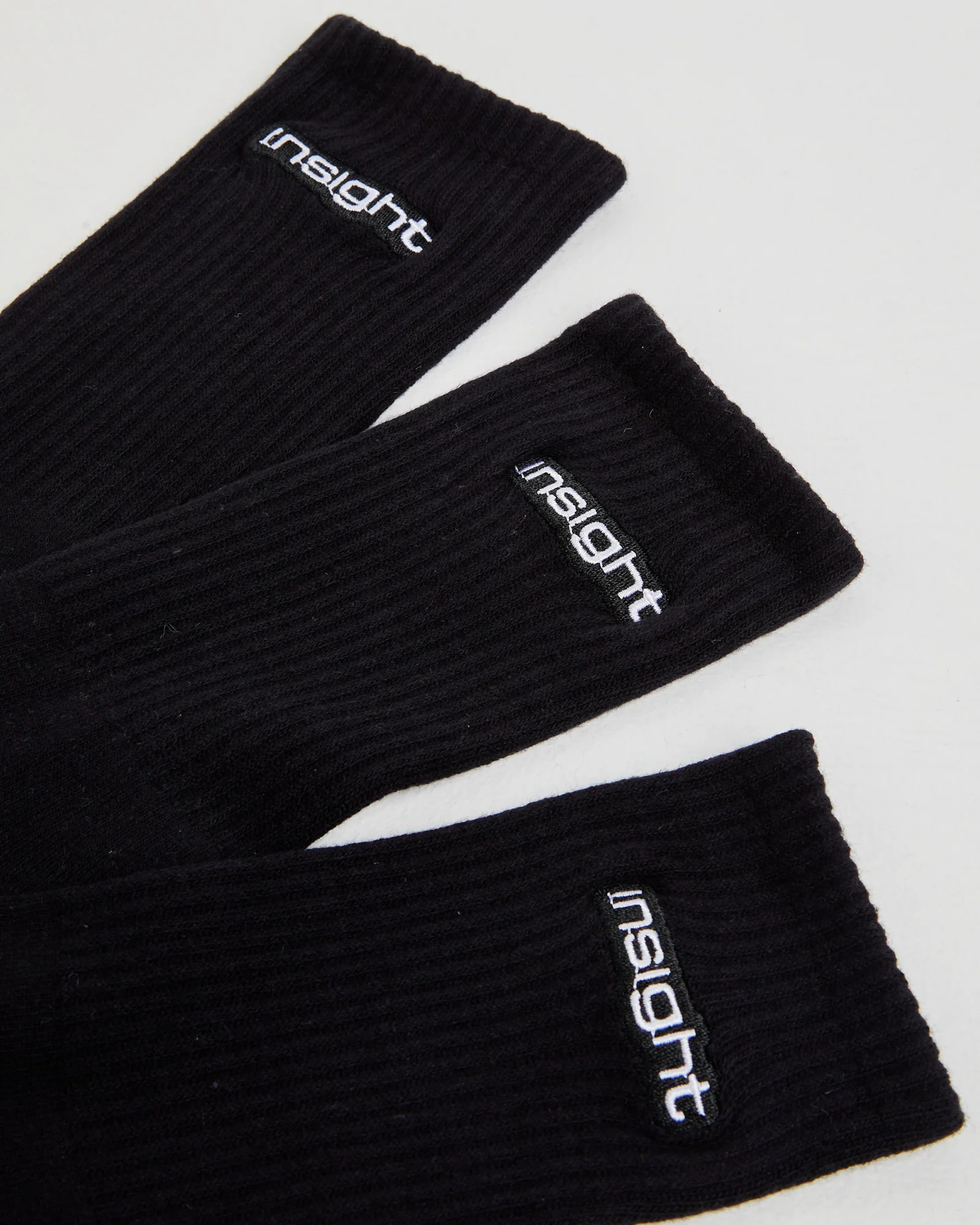 Logo Crew Socks 3 Pack Black - Image 2