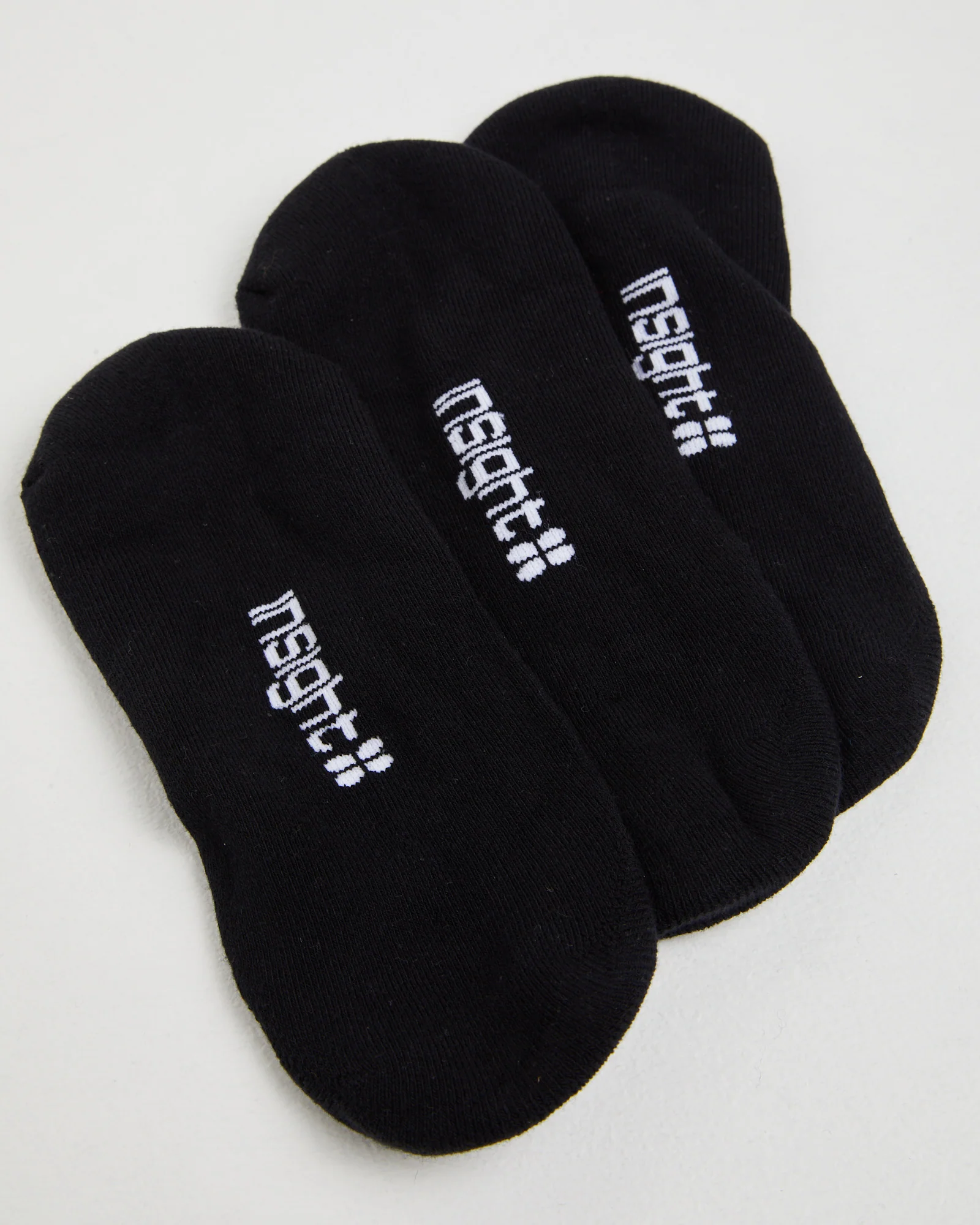Logo Invisible Socks 3 Pack Black - Image 2