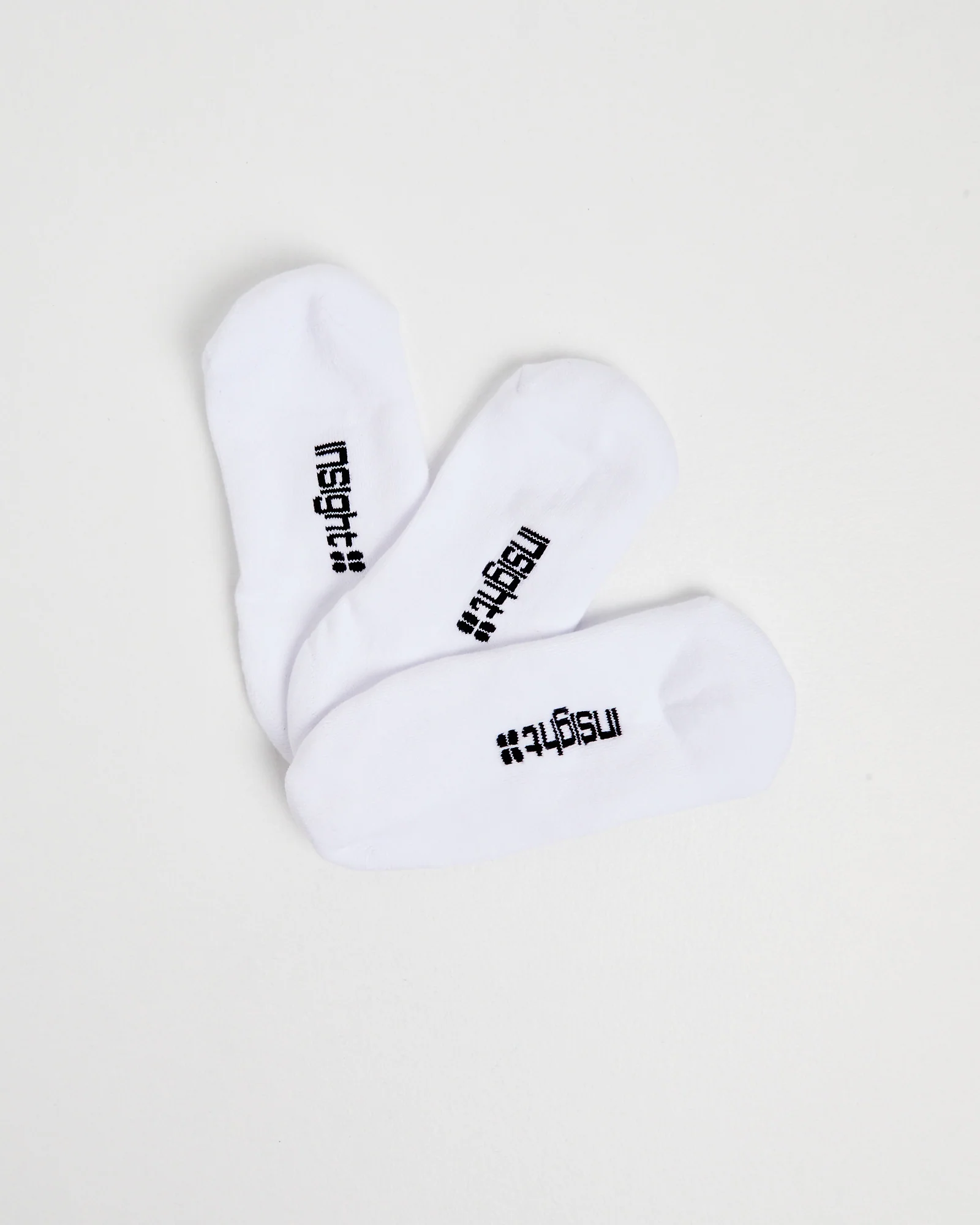 Logo Invisible Socks 3 Pack White