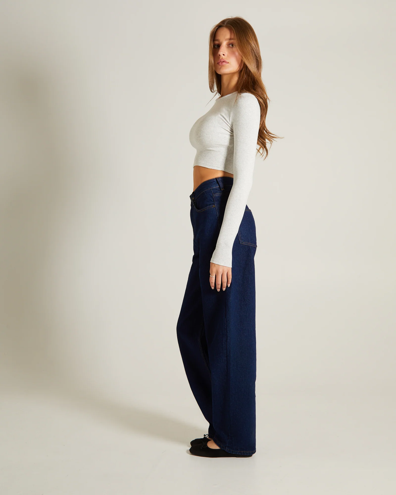 Long Sleeve Crop Top - Image 2