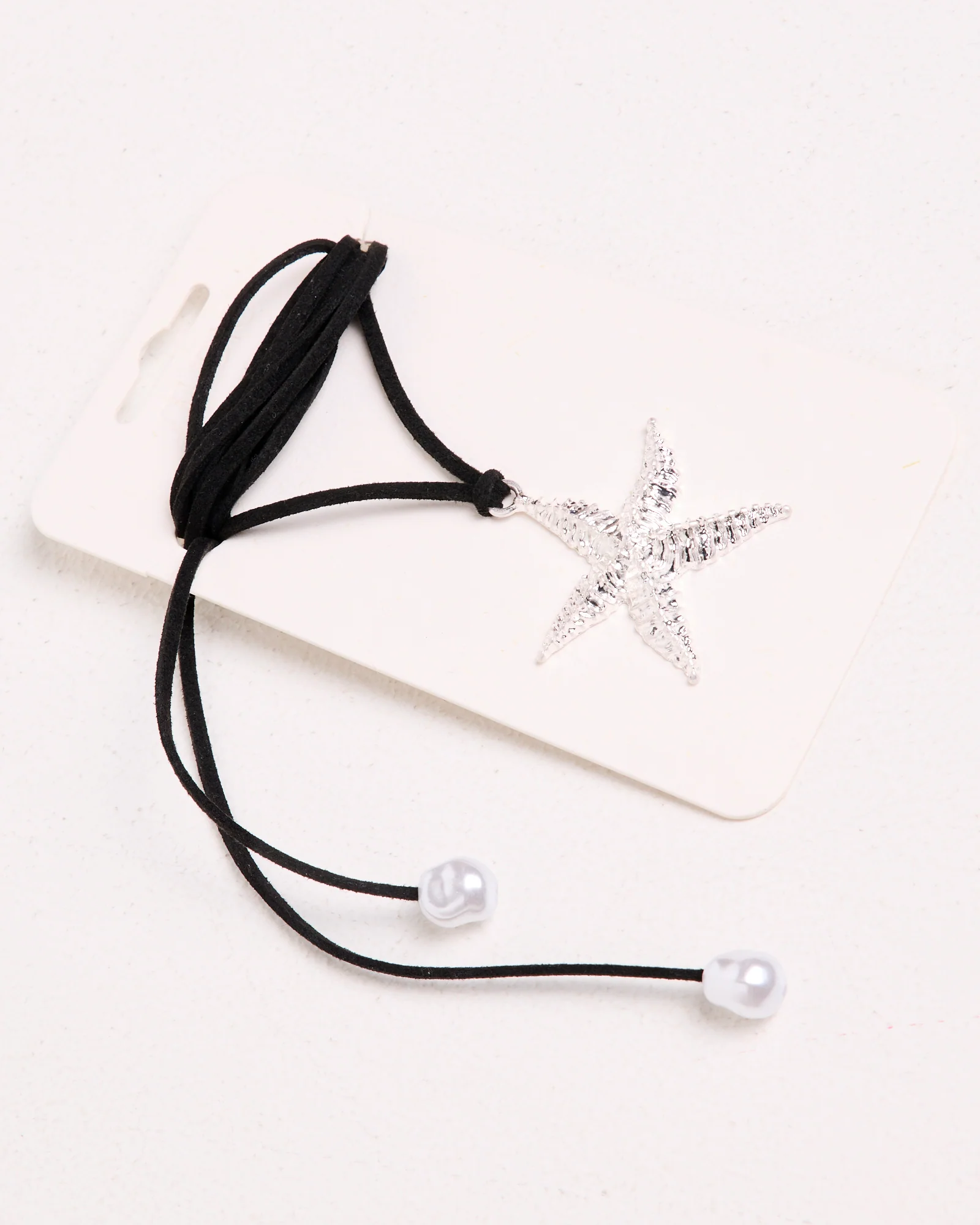 Long Suede Swirl Necklace - Image 2
