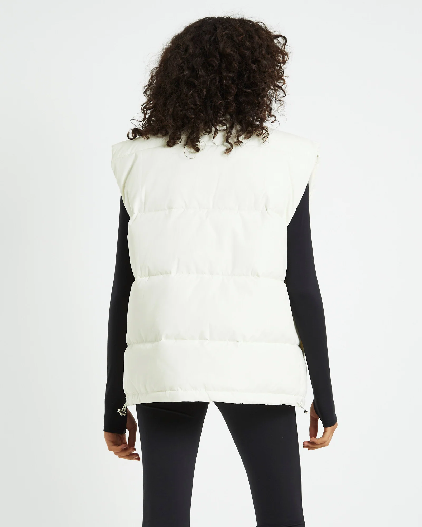 Longline Casey Puffer Vest Milk White - Image 2