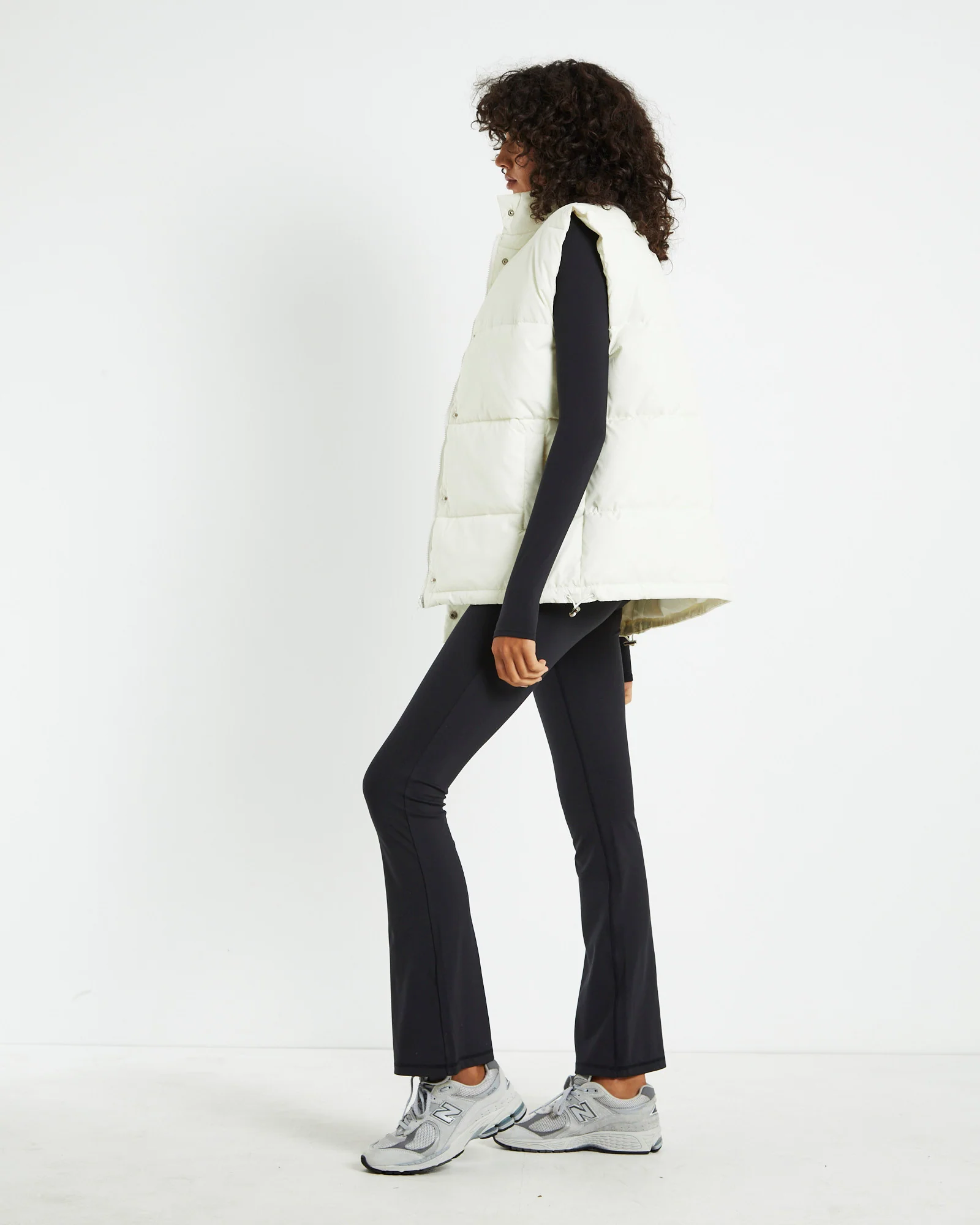 Longline Casey Puffer Vest Milk White - Image 4