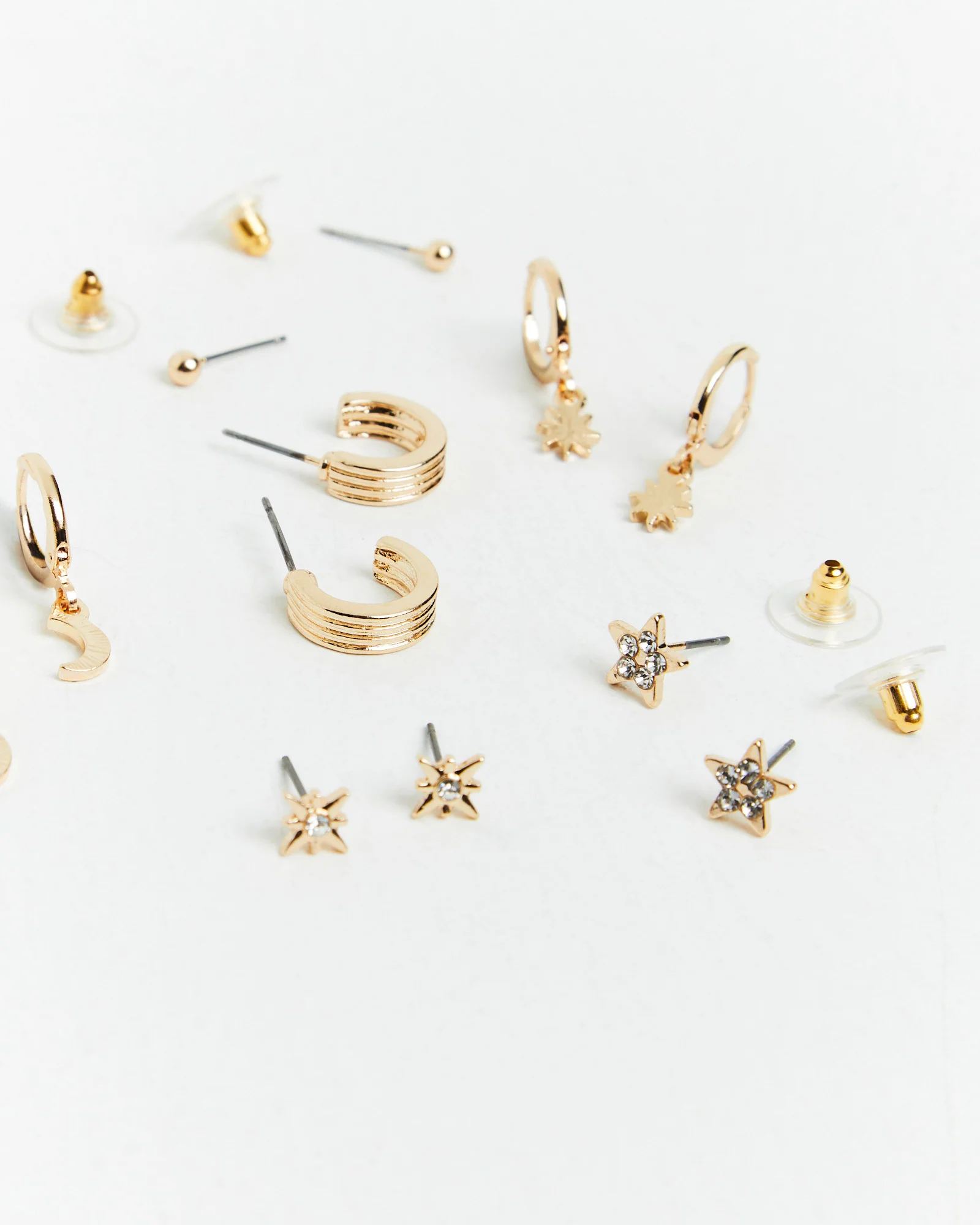 Lorena Earrings Pack in Gold