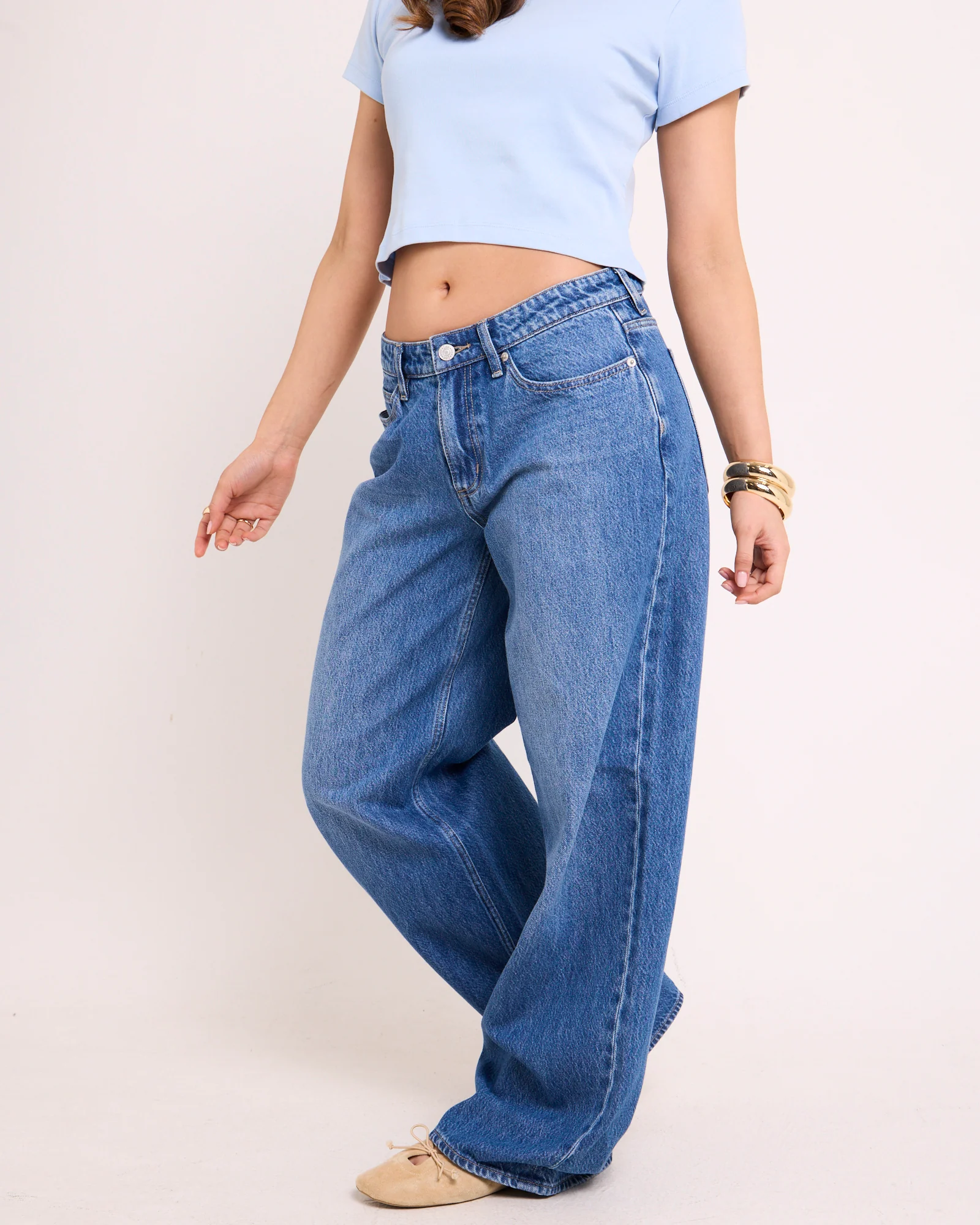 Low Slouch Relaxed Denim Jeans Serotonin Blue - Image 3