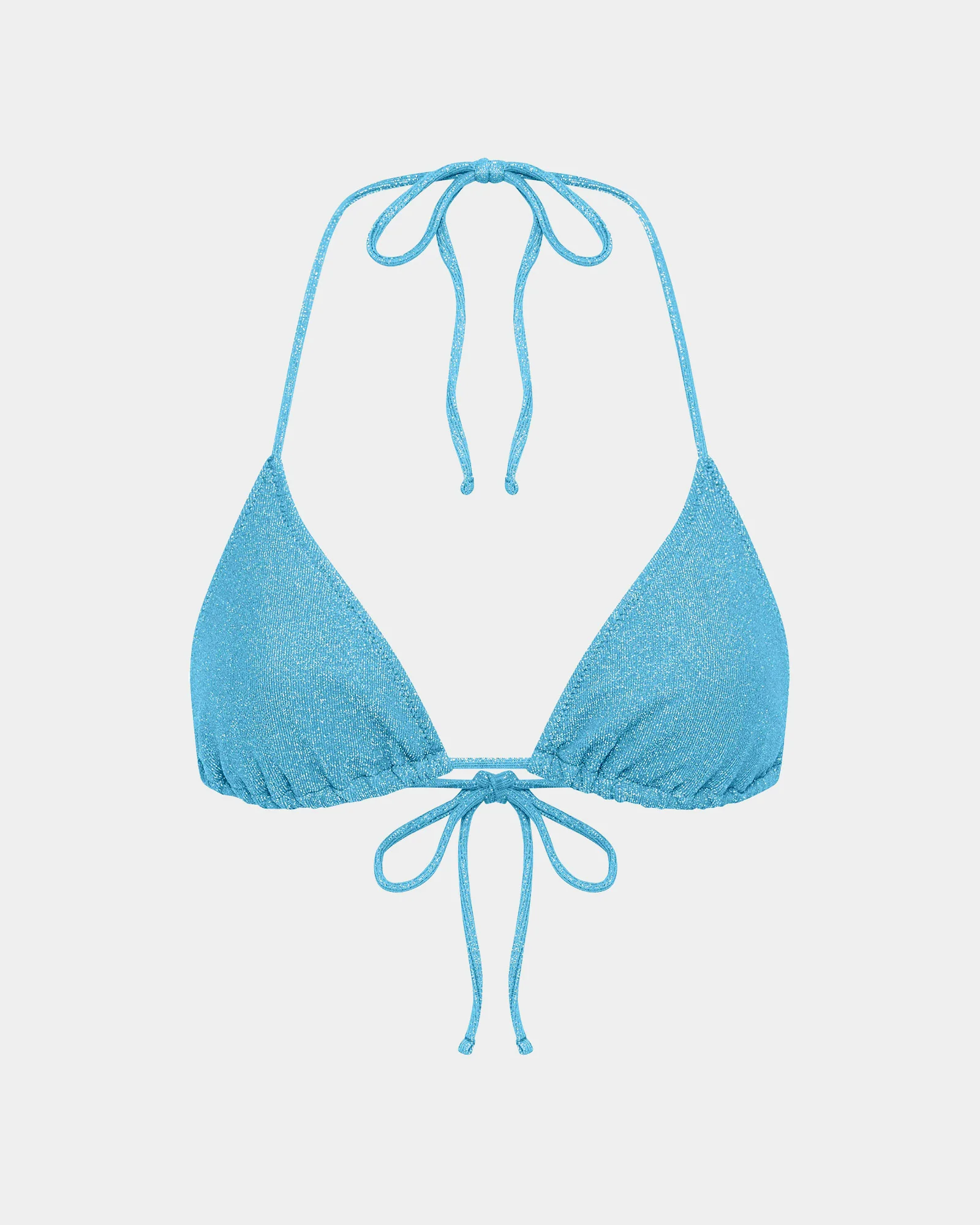 Lurex Halter Triangle Bikini Top - Image 3