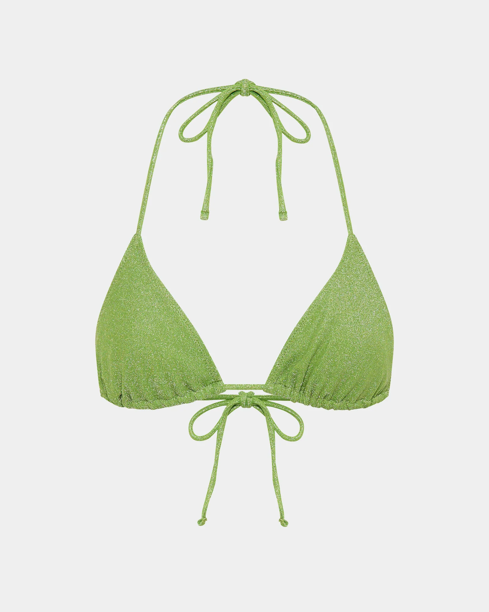 Lurex Halter Triangle Bikini Top - Image 3