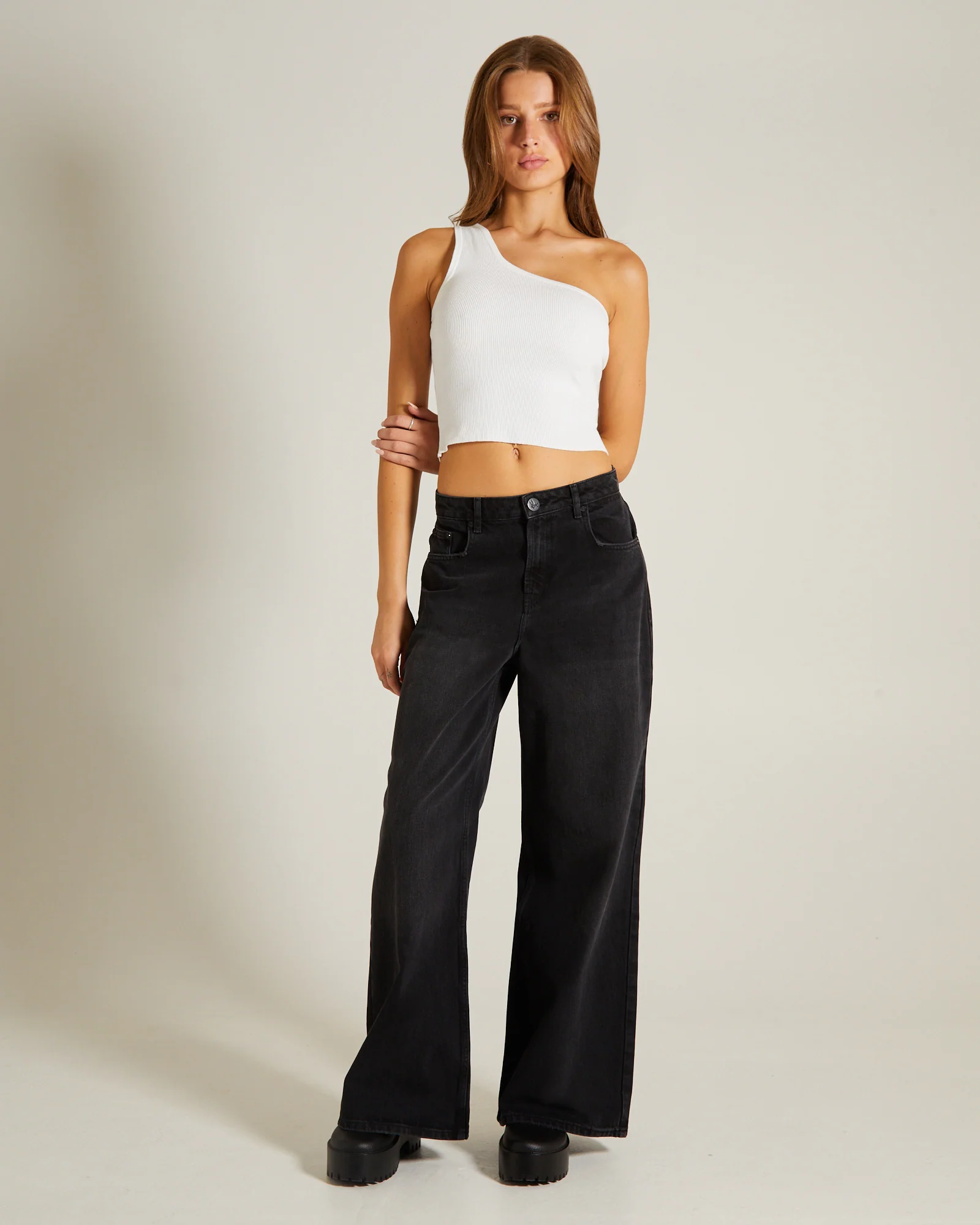 Luxe Knitted One Shoulder Top - Image 3