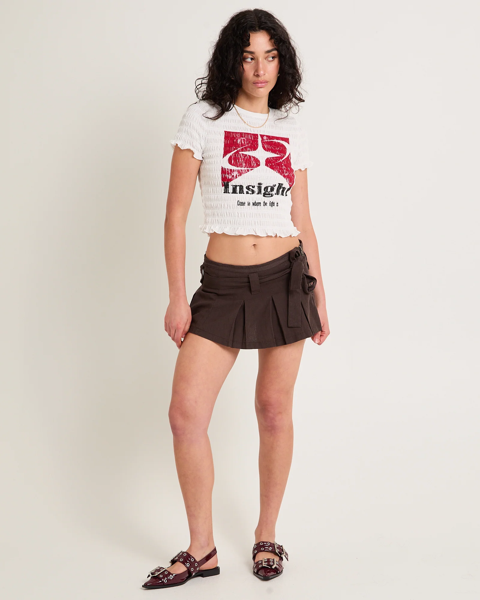 Mariola Pleated Mini Skirt