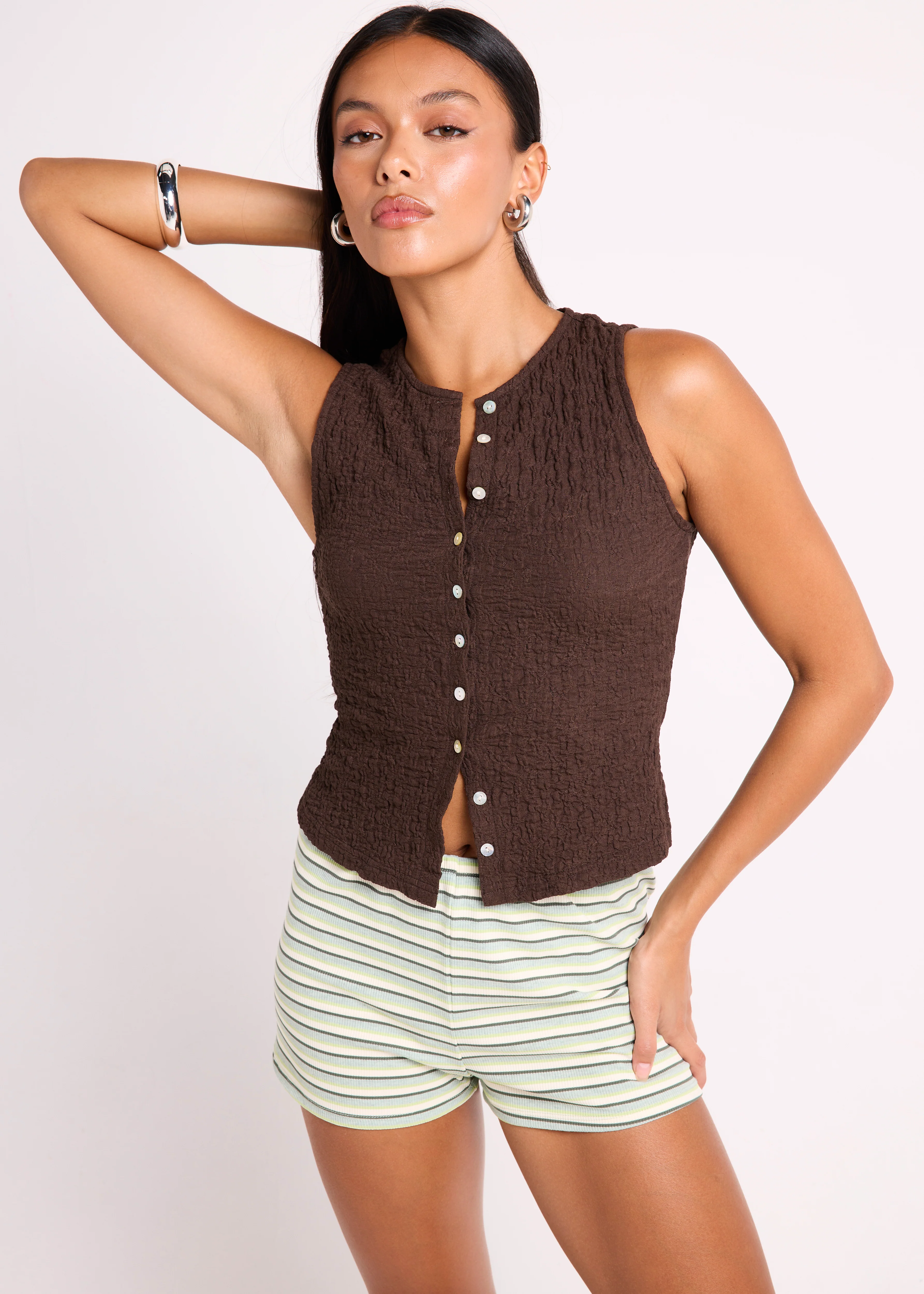 Maya Crinkled Tank Top