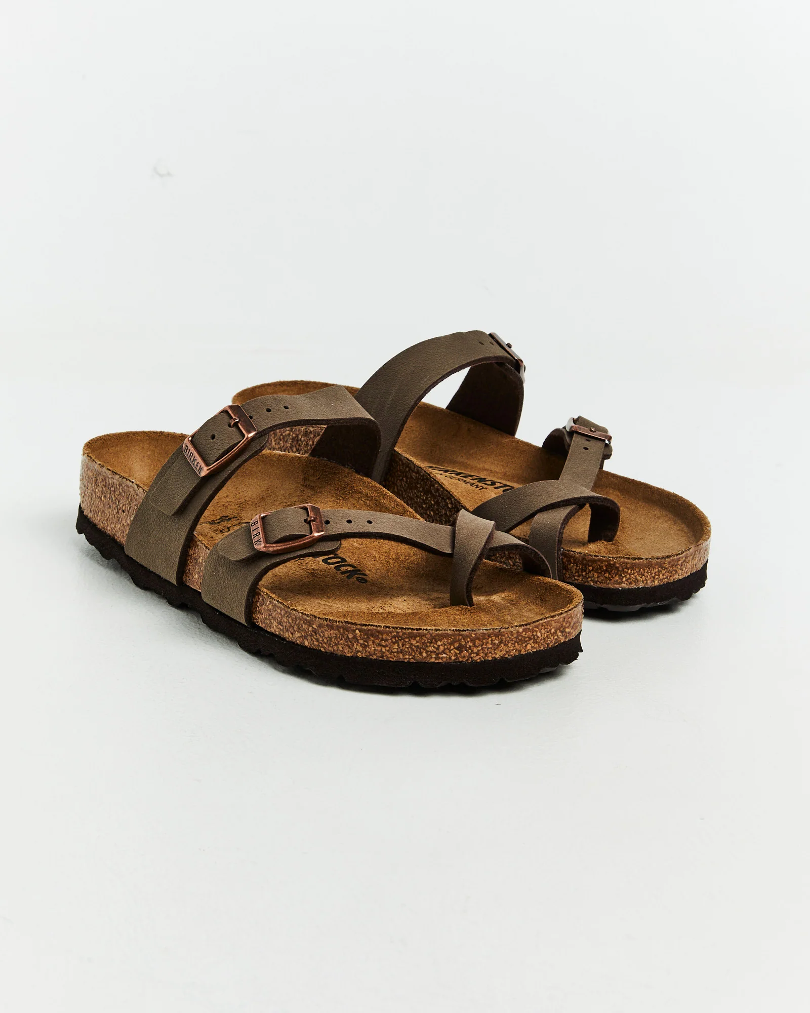 Mayari Mocca Birkibuc Regular Slides Brown - Image 3