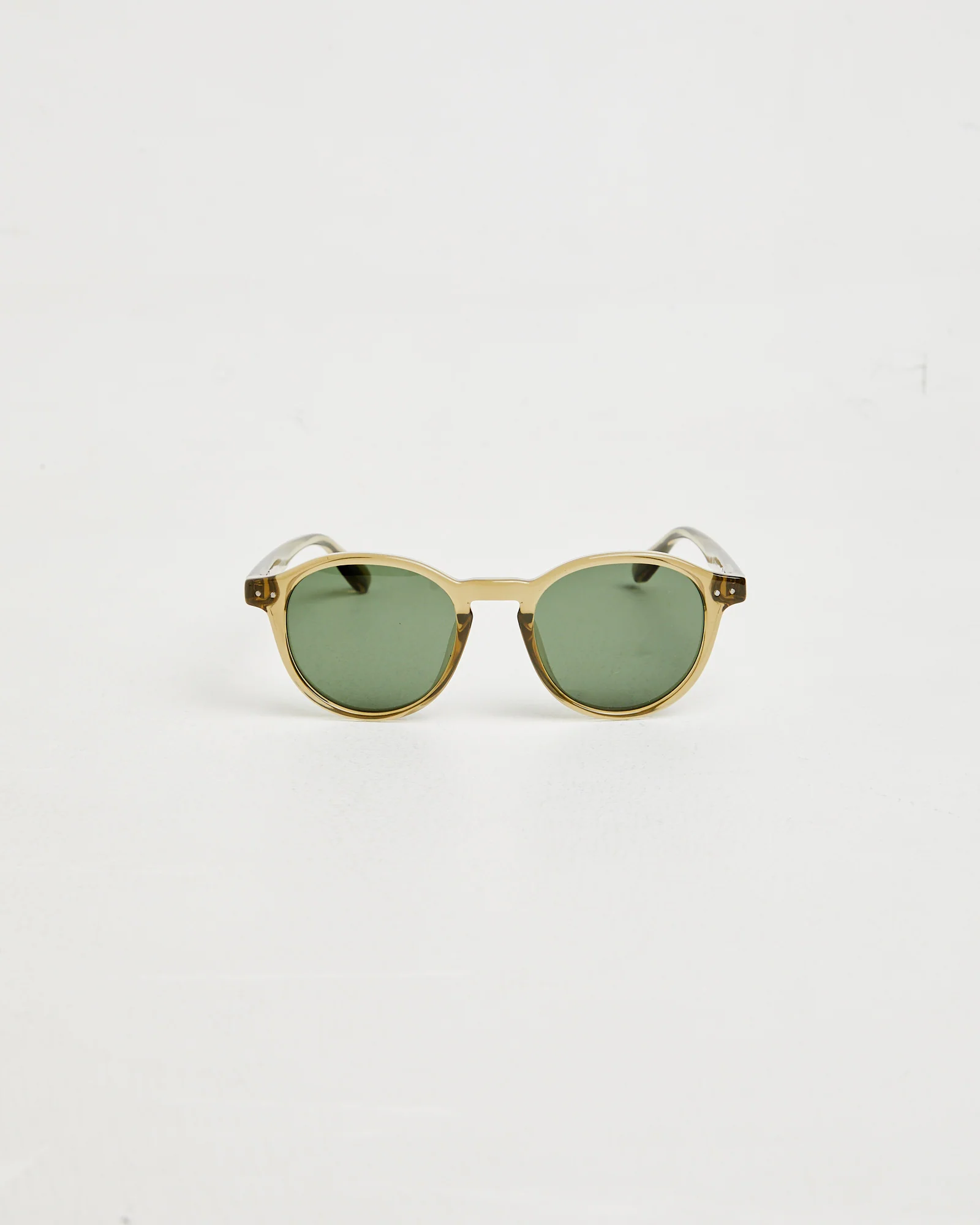 Mel Polished Sunglasses in Ochre Dark Green