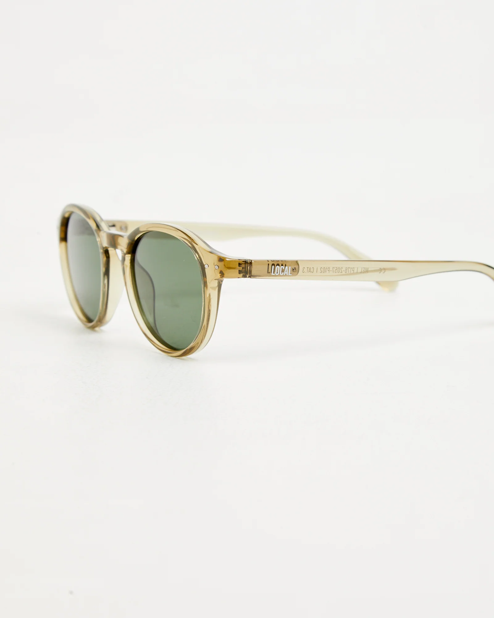Mel Polished Sunglasses in Ochre Dark Green - Image 5