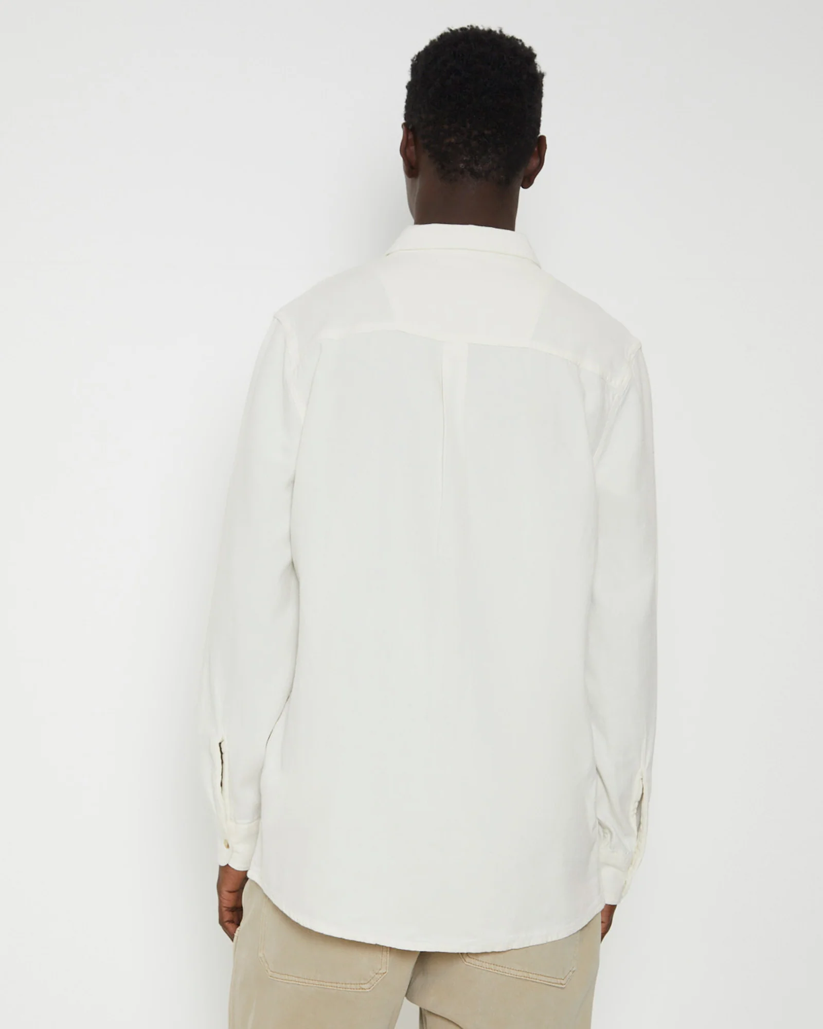 Men At Work Oxford Long Sleeve Shirt in White - Image 2