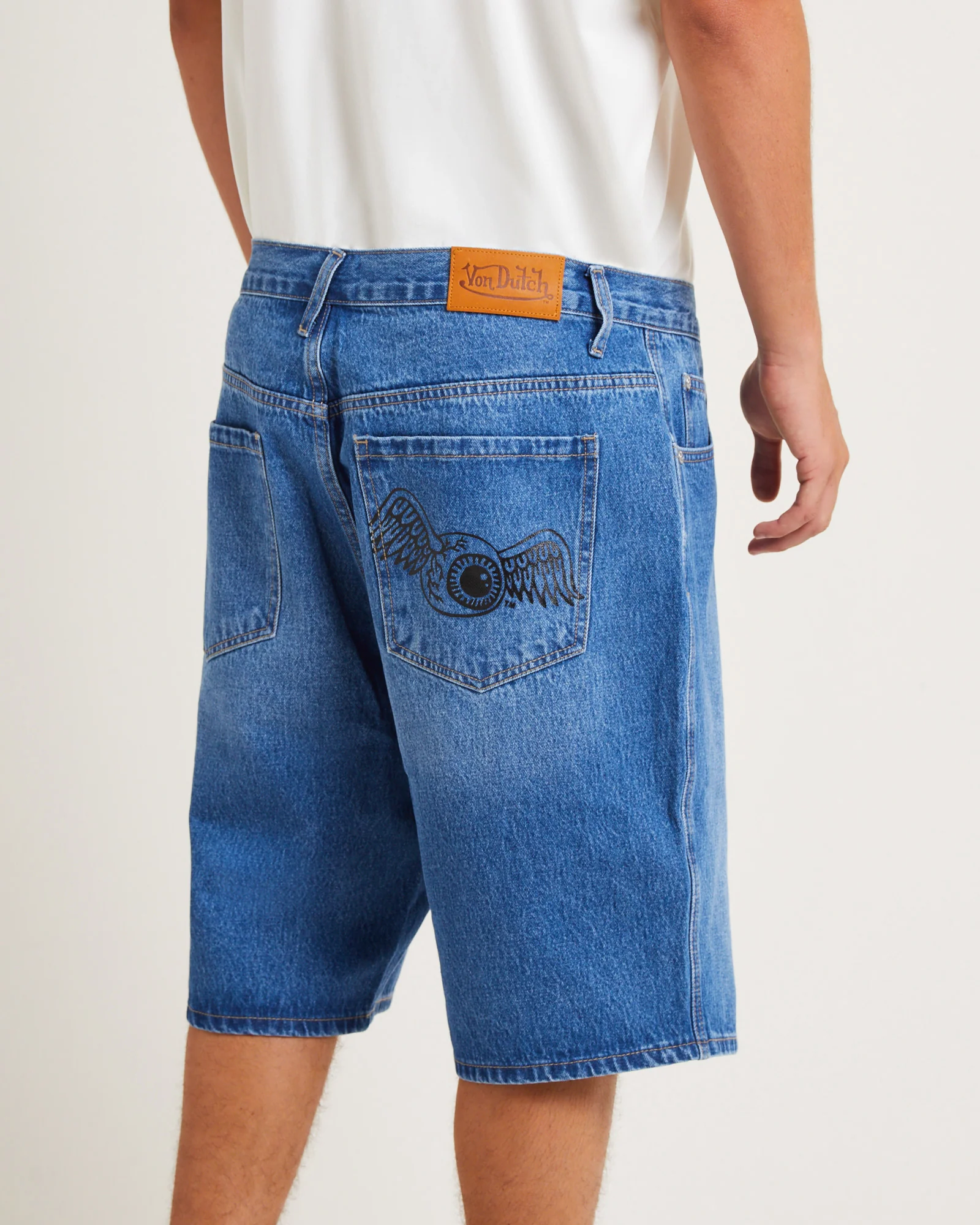 Mens Denim Jorts in Blue - Image 6