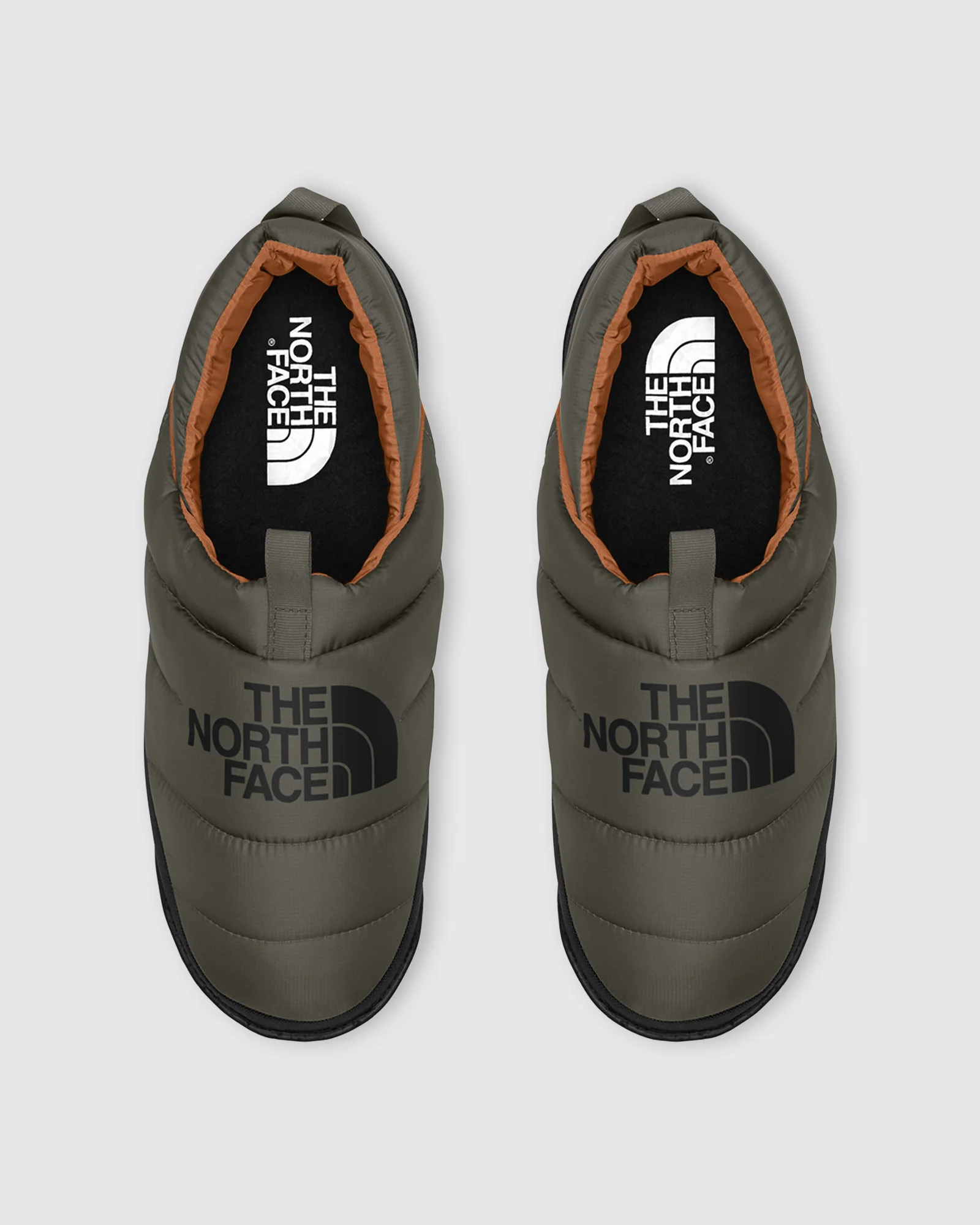 Mens Nuptse Mules in Taupe Green - Image 3