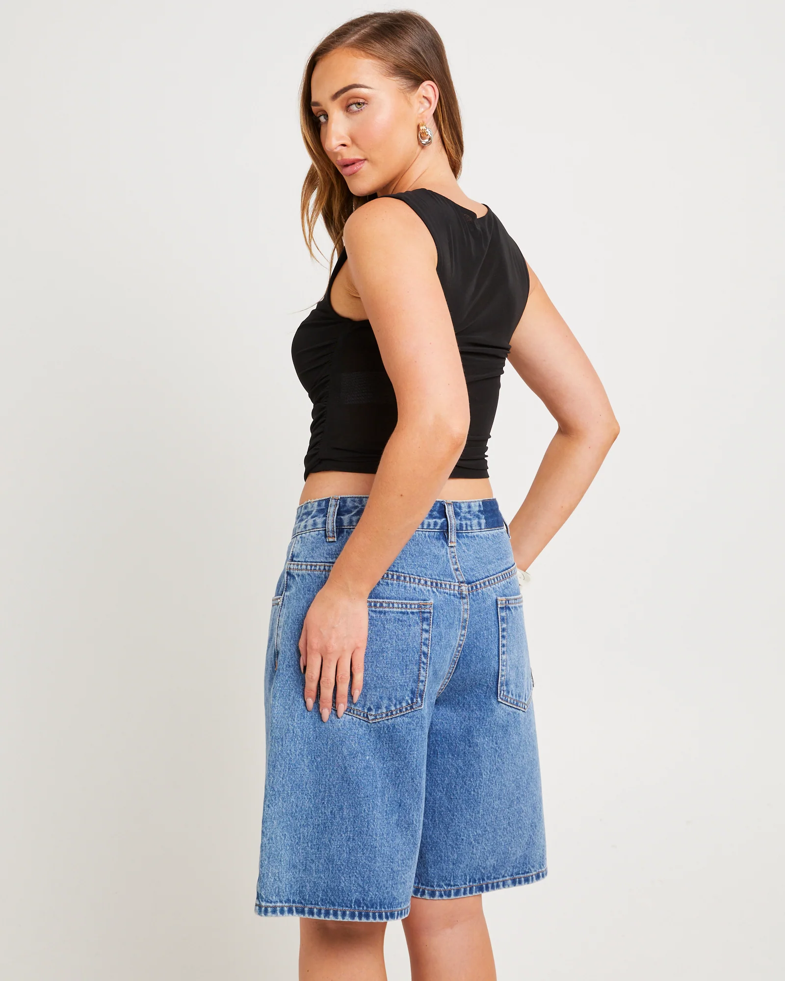 Mesh Ruched Tank Top - Image 2