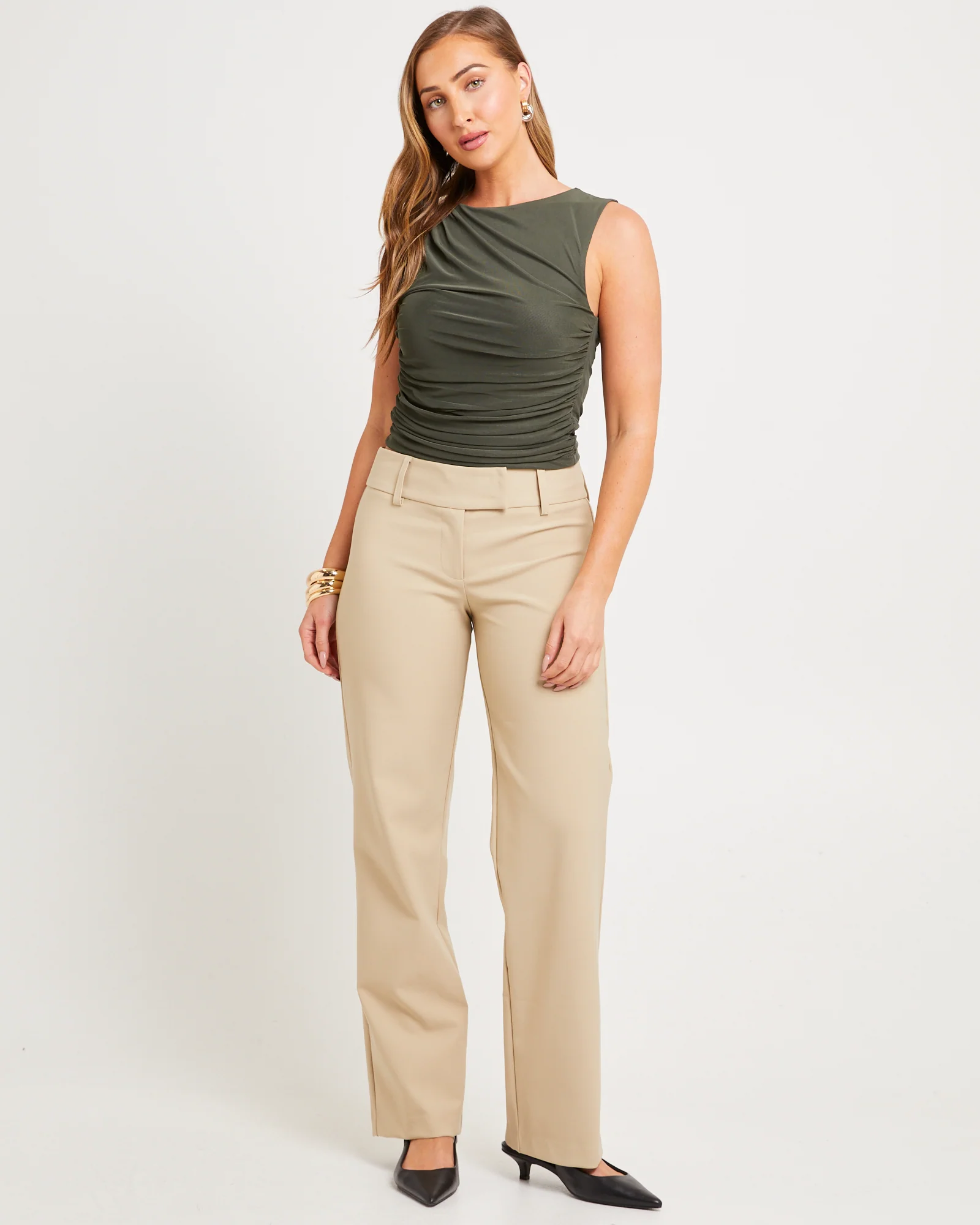 Mesh Ruched Tank Top - Image 3