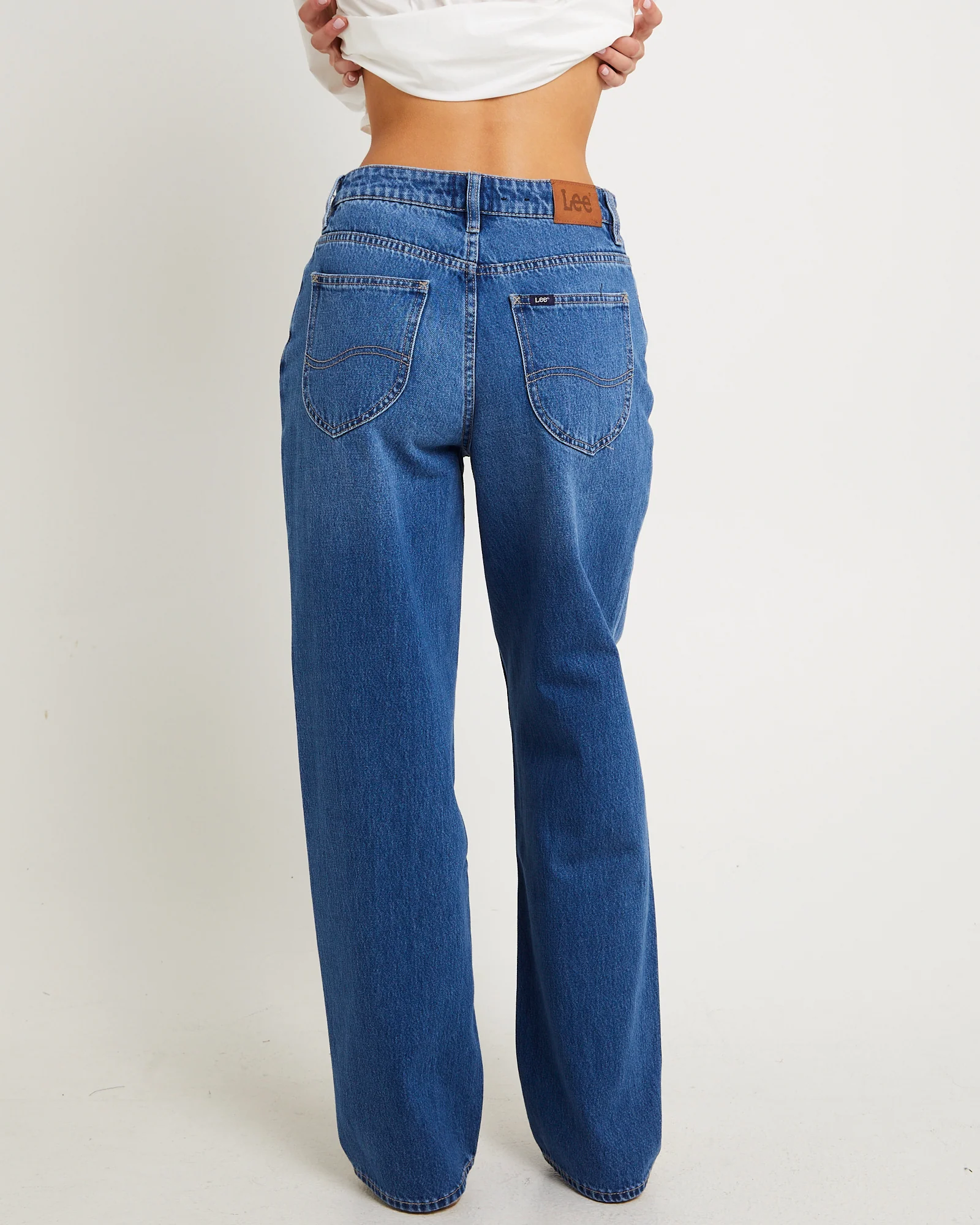 Mid Baggy Denim Jeans Arcadia Blue - Image 2