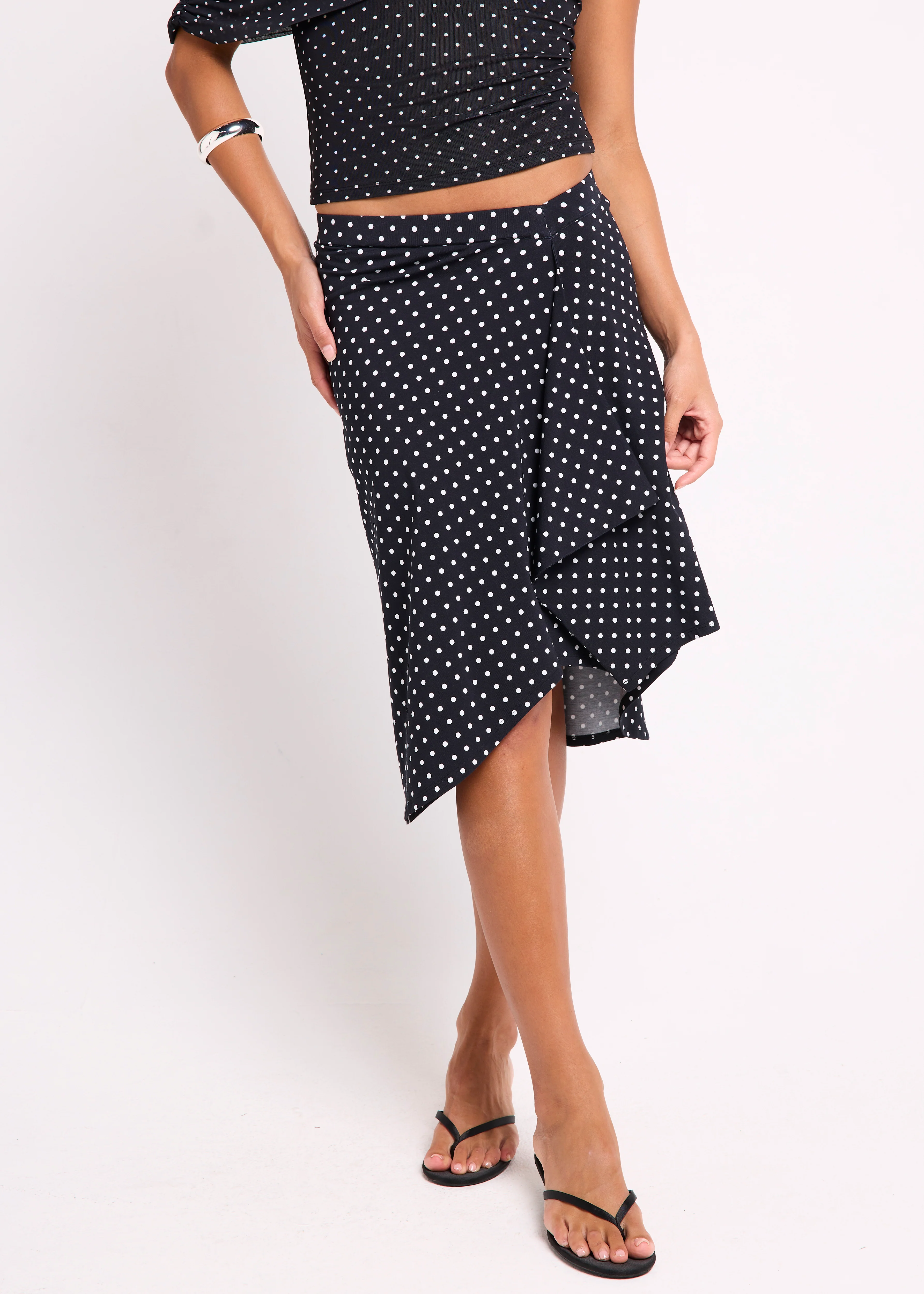 Mila Asymmetric Midi Skirt - Image 2