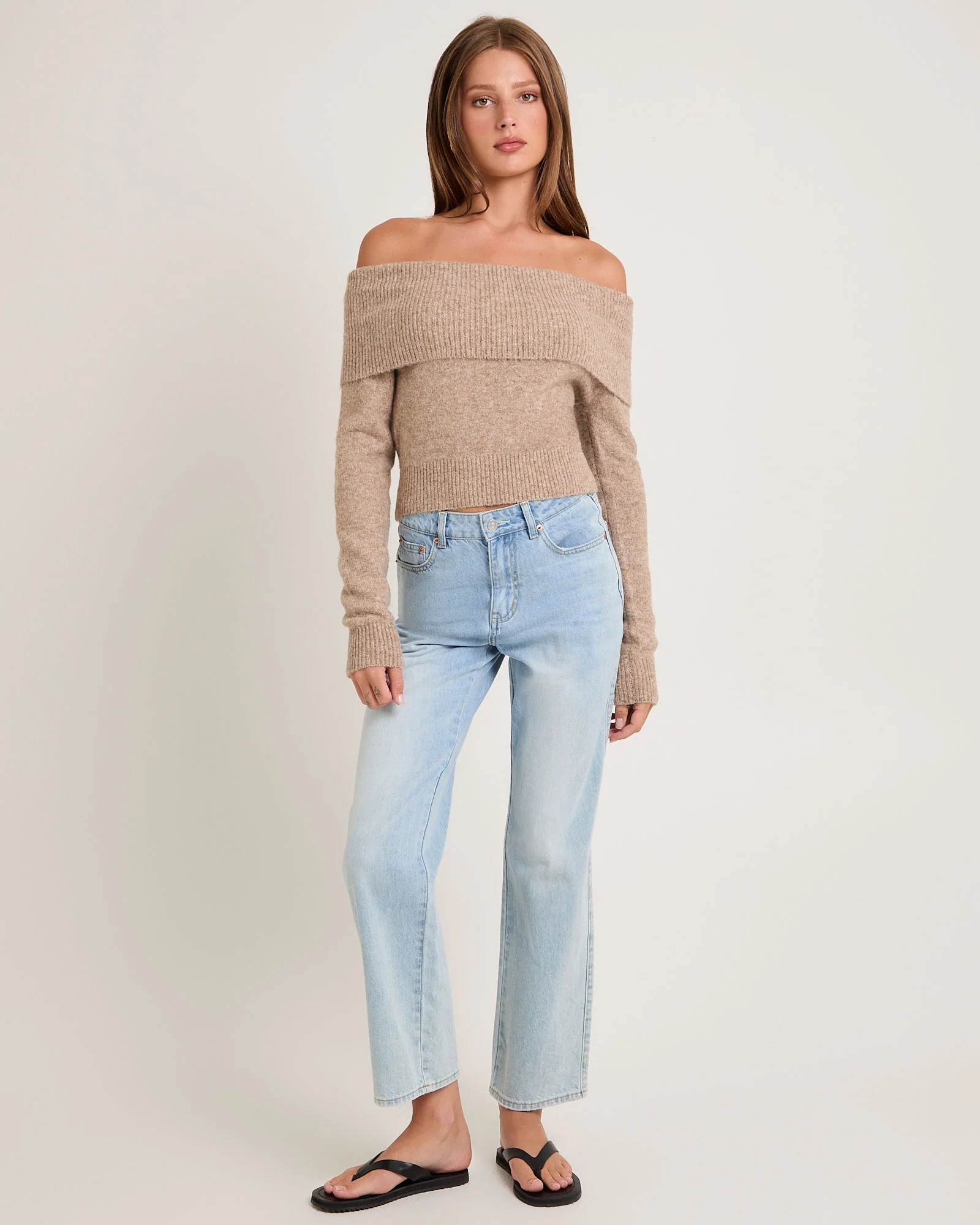 Milly Off Shoulder Knit Sweater - Image 3