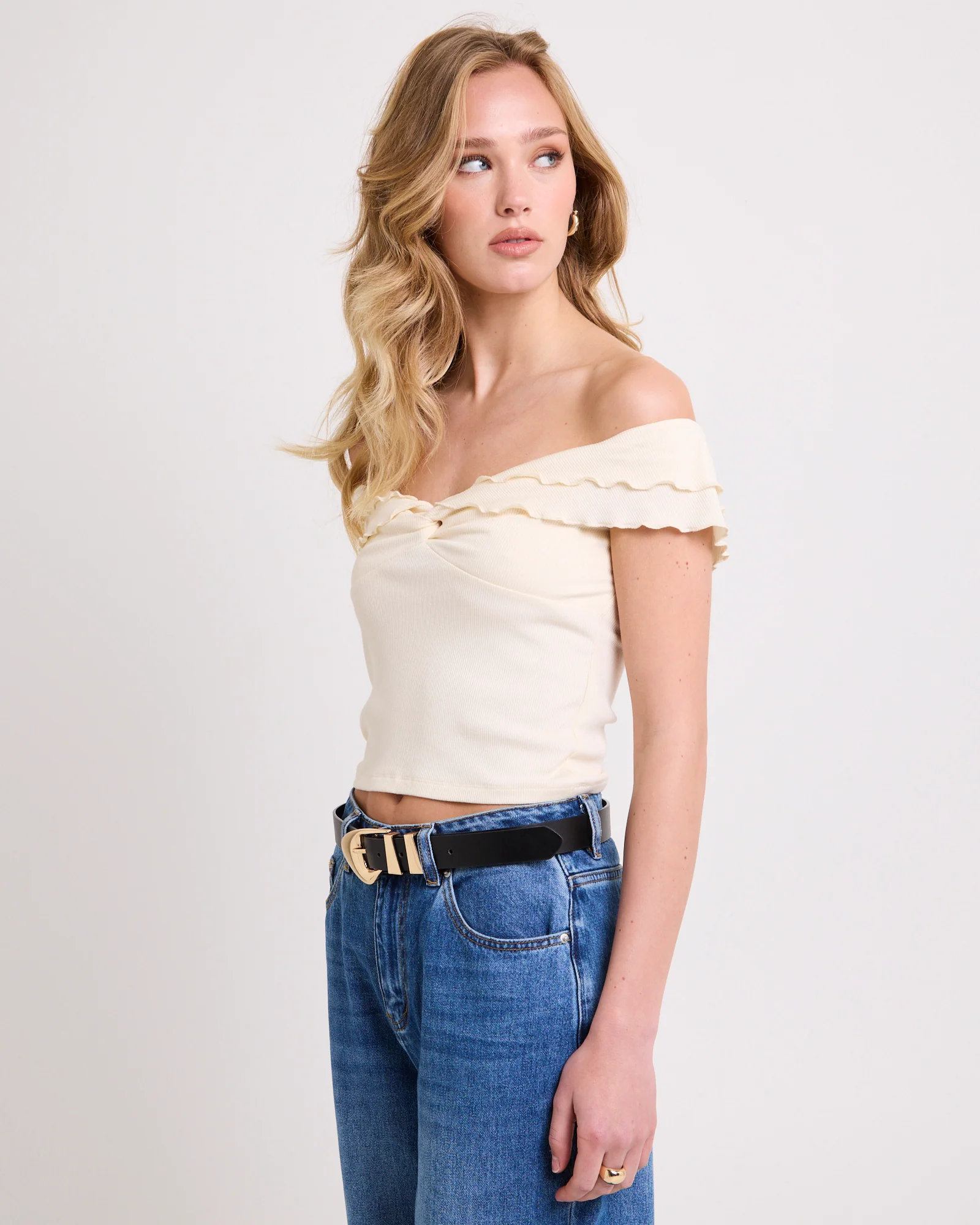 Mily Rib Ruffle Top - Image 5