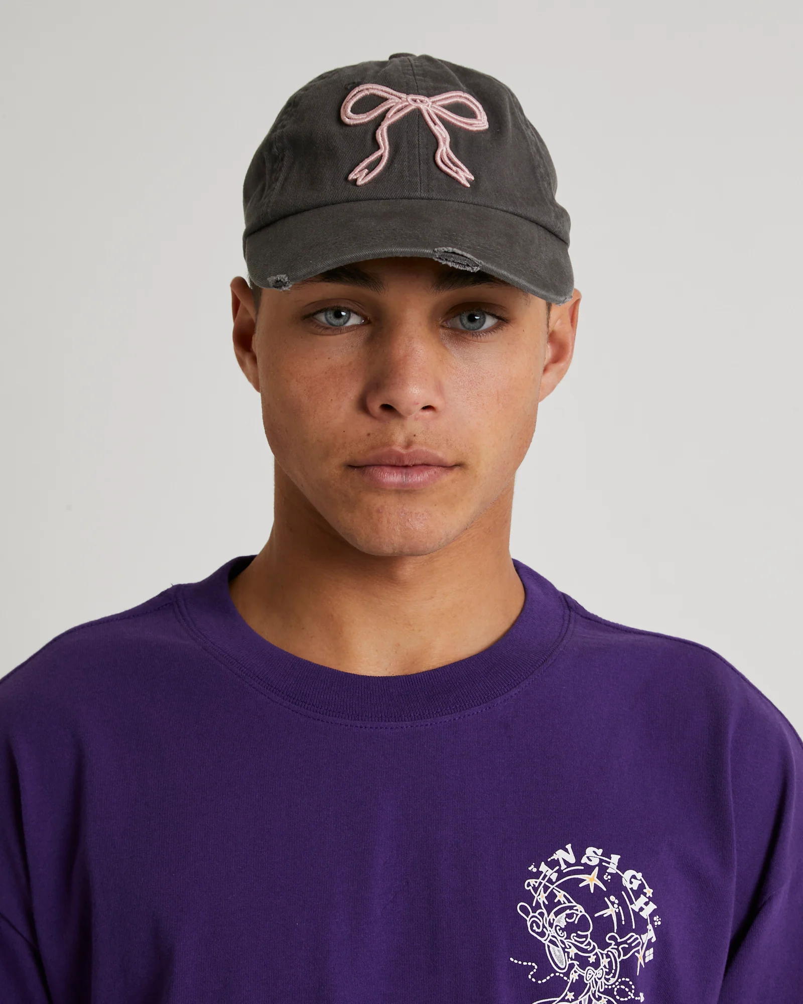 Mimi Bow Distressed Cap - Image 3