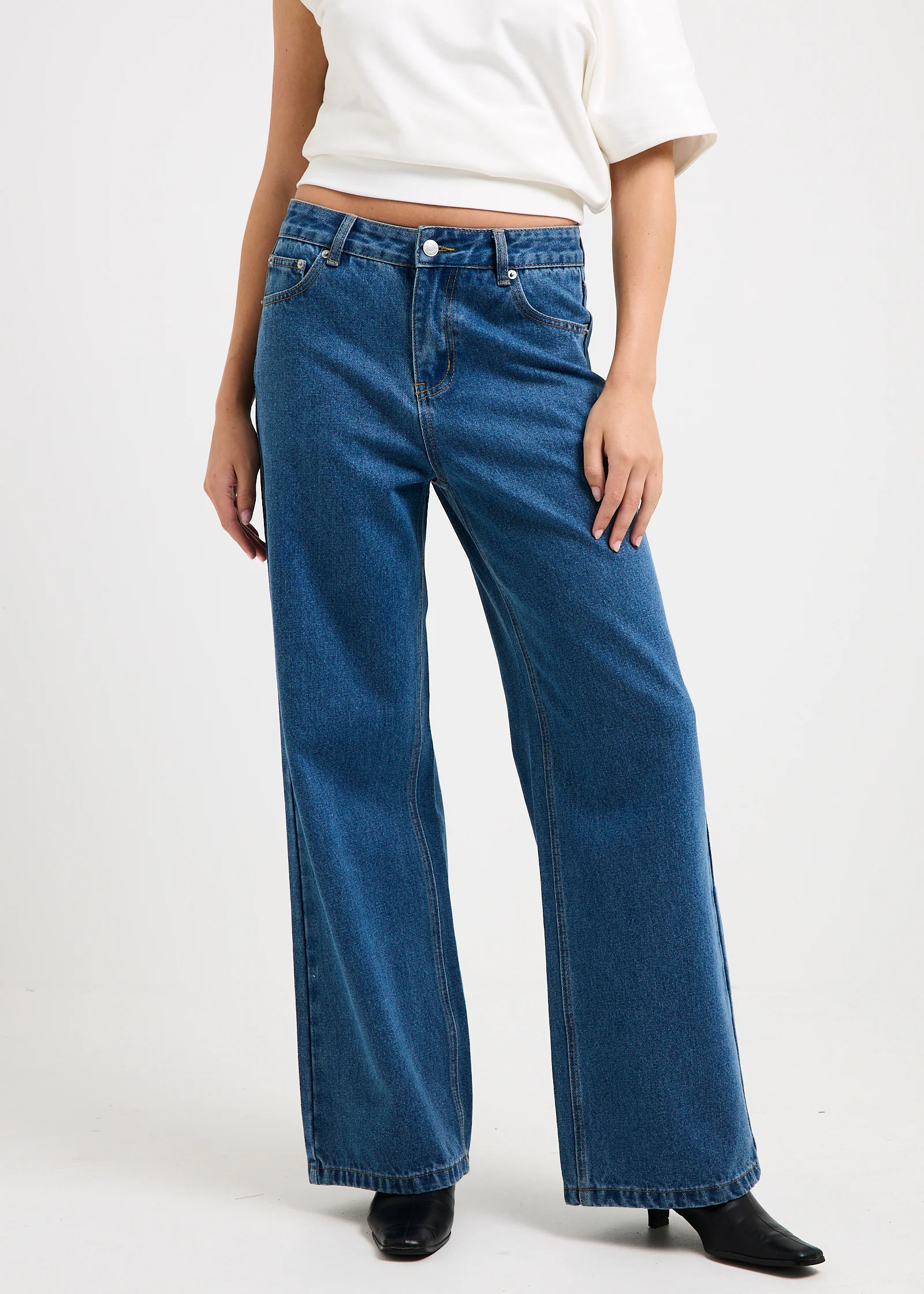 Misty High & Wide Denim Jeans - Image 2