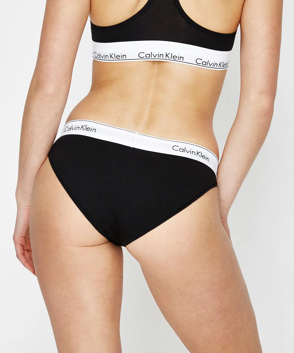 Modern Cotton Bikini Bottoms Black - Image 2