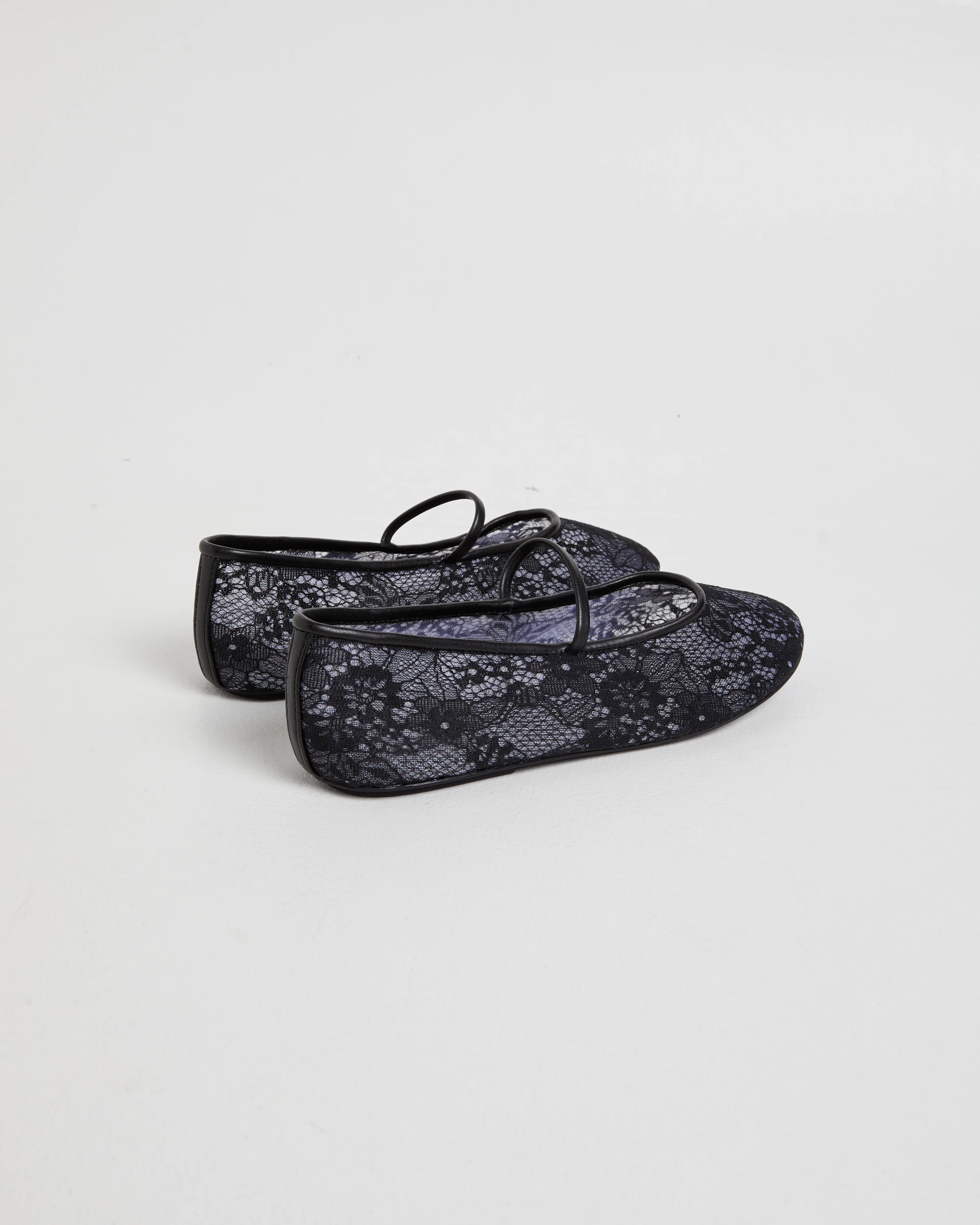 Monamour Ballet Flat Black Lace - Image 3
