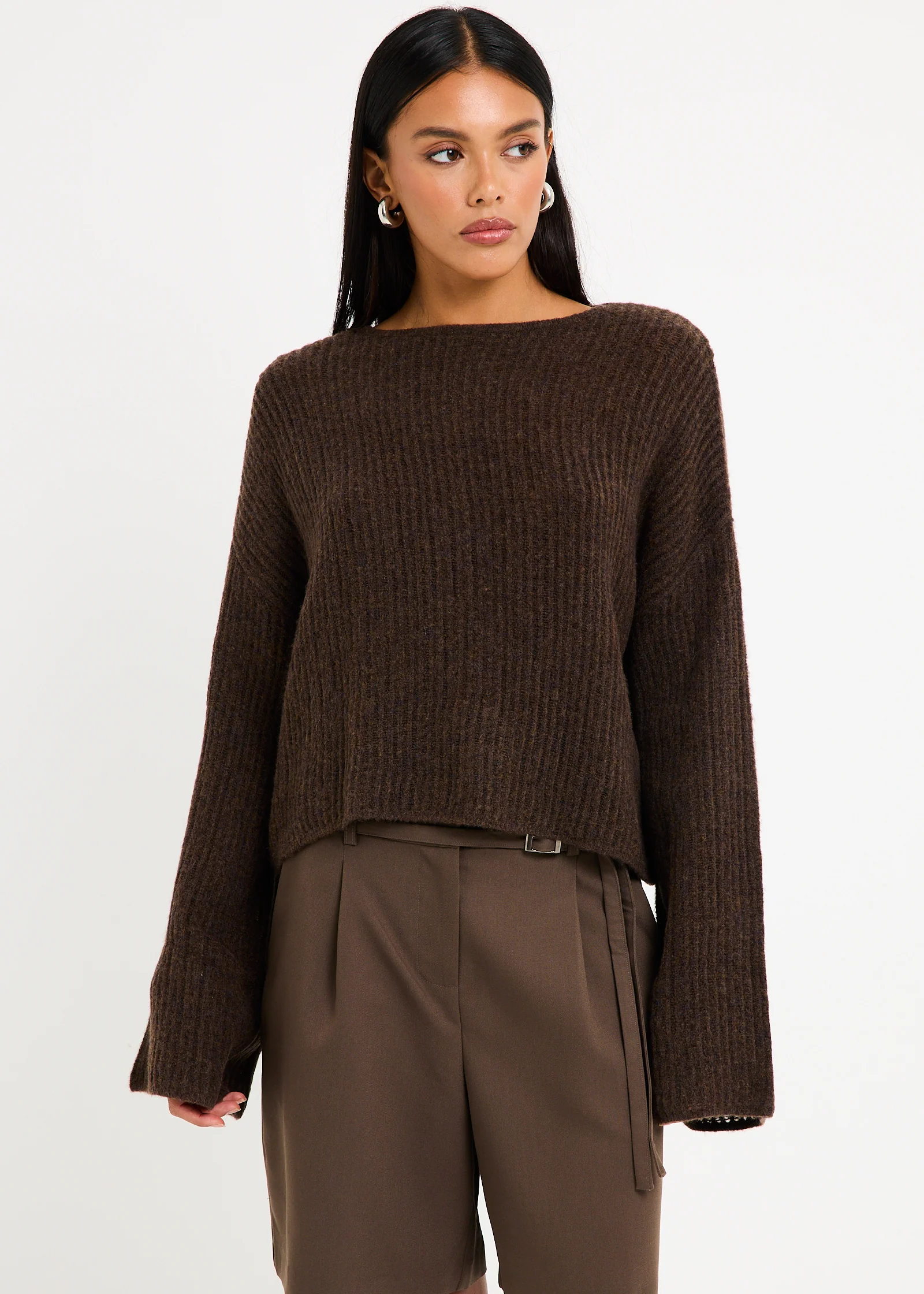 Monica Ladder Long Sleeve Knit Sweater - Image 2