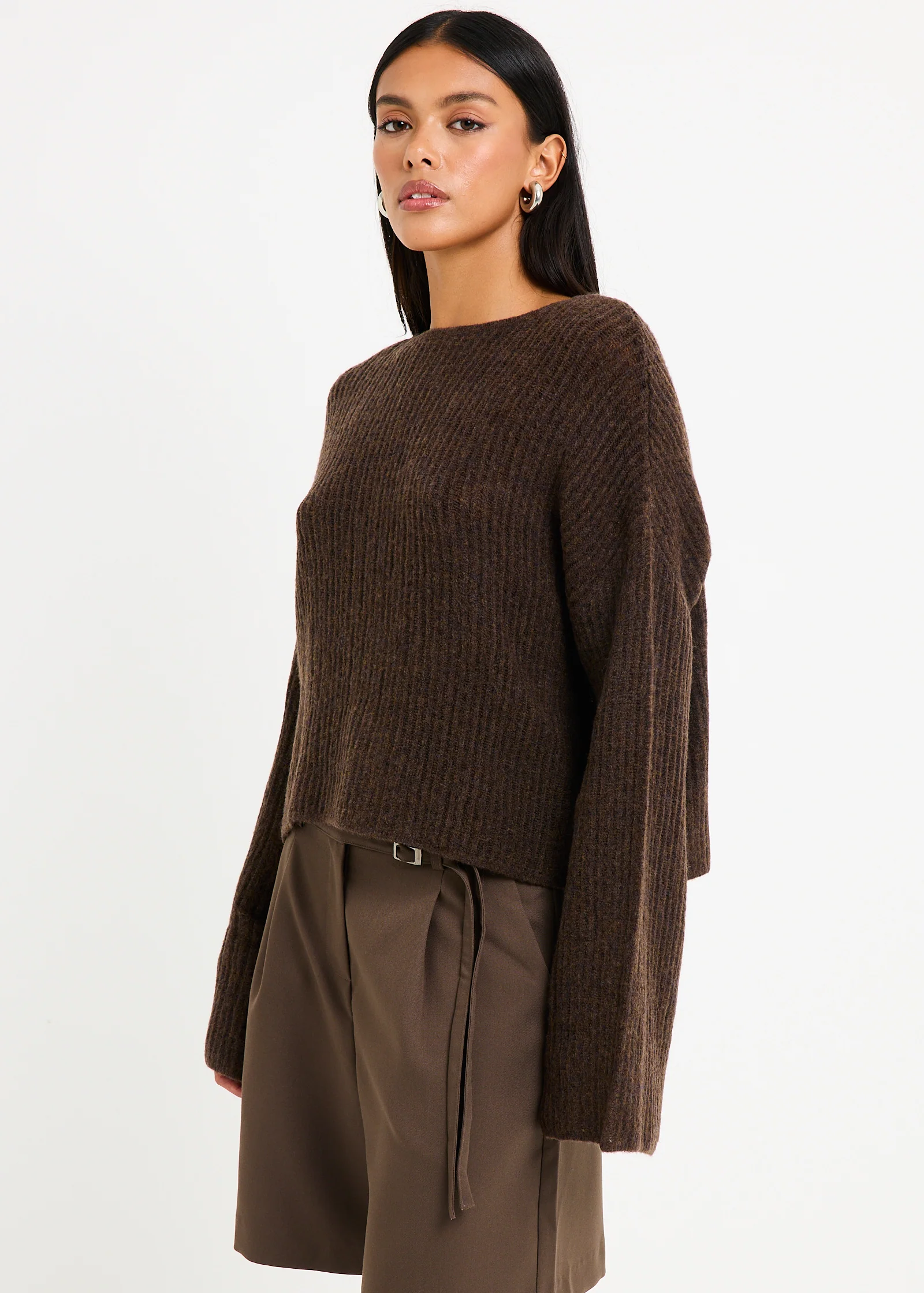 Monica Ladder Long Sleeve Knit Sweater - Image 3