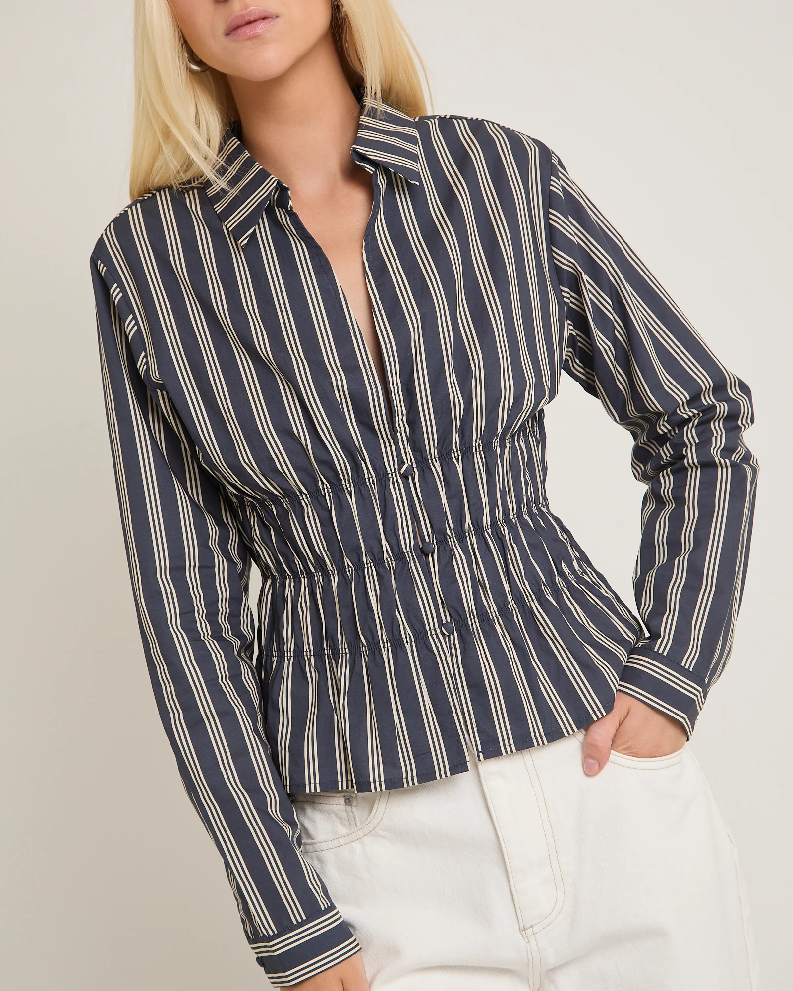 Monty Gathered Long Sleeve Shirt - Image 5