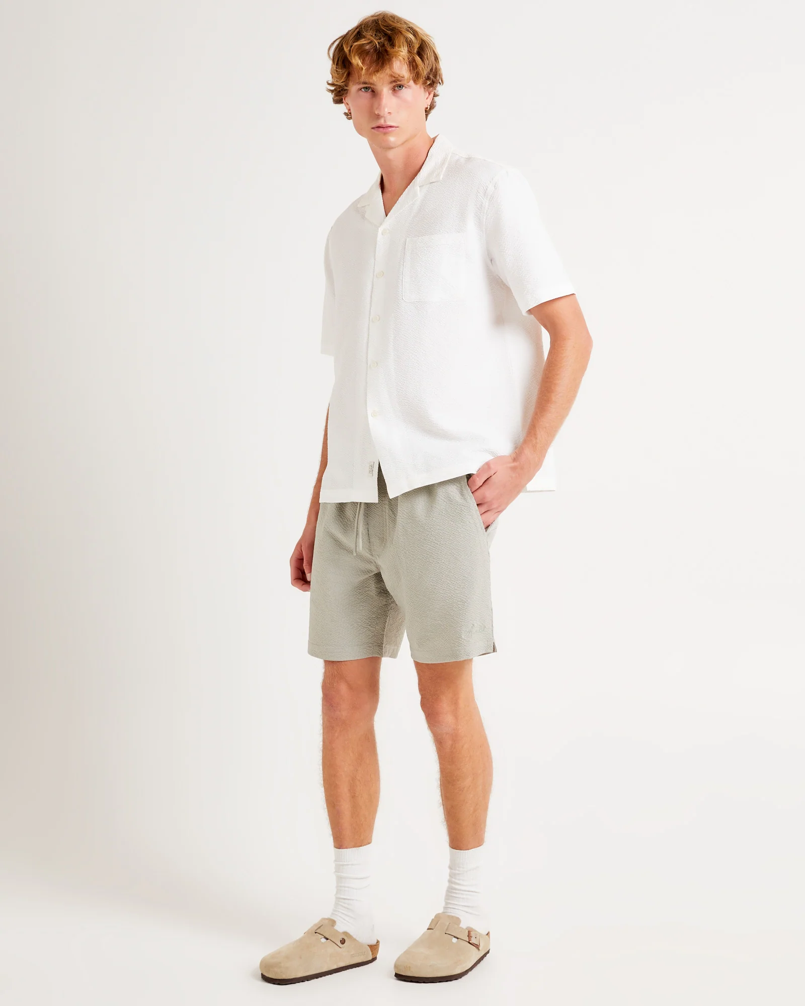 Morrison Seersucker Short Sleeve Resort Shirt - Image 4