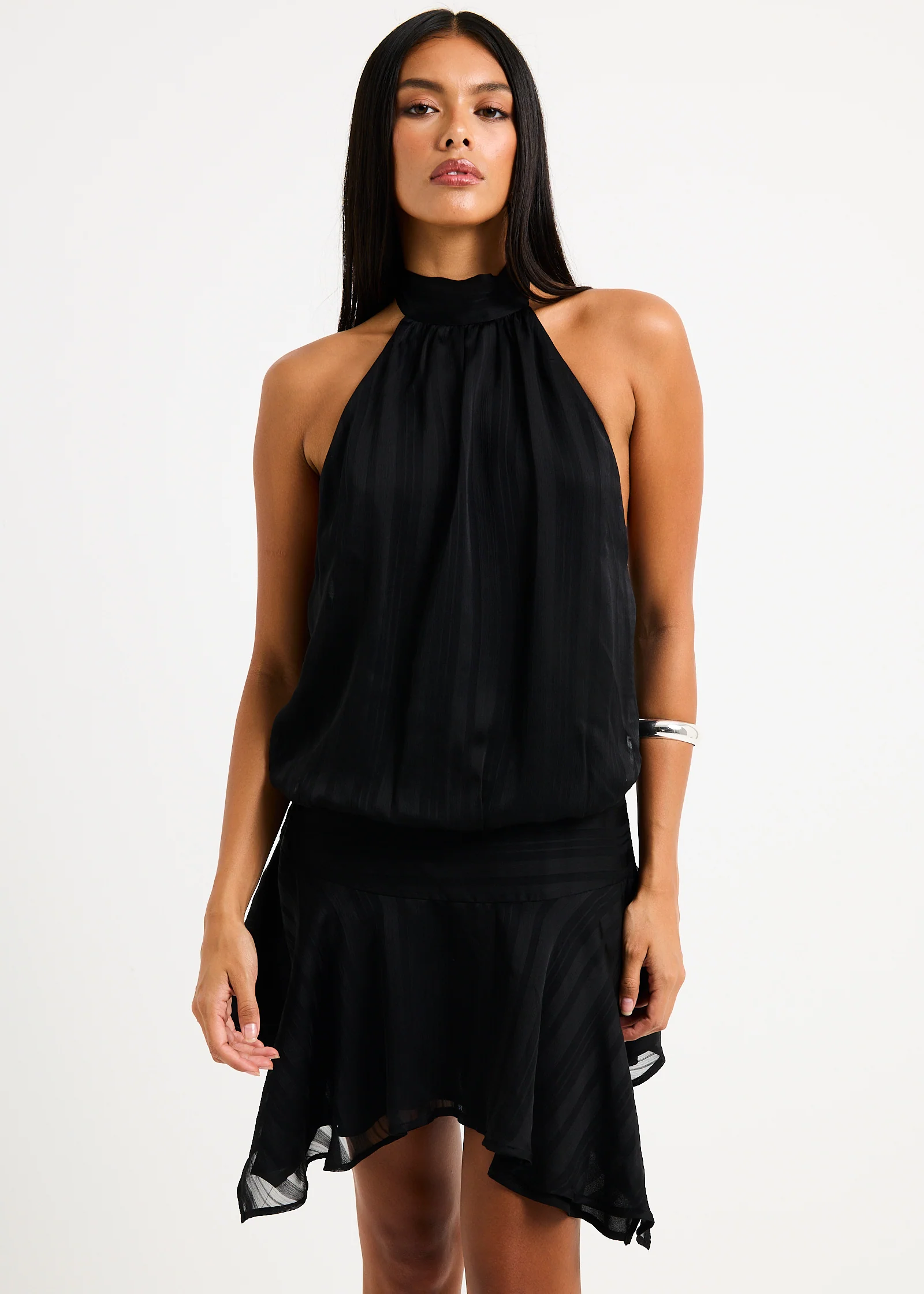Naomi High Neck Mini Dress - Image 3