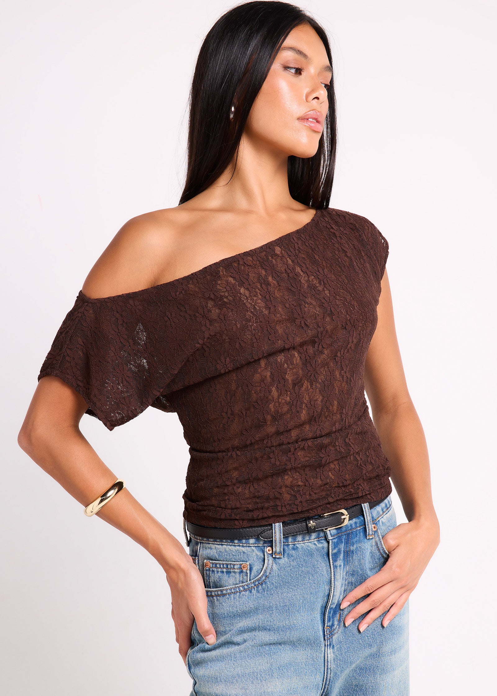 Natalie Lace Slouch Top