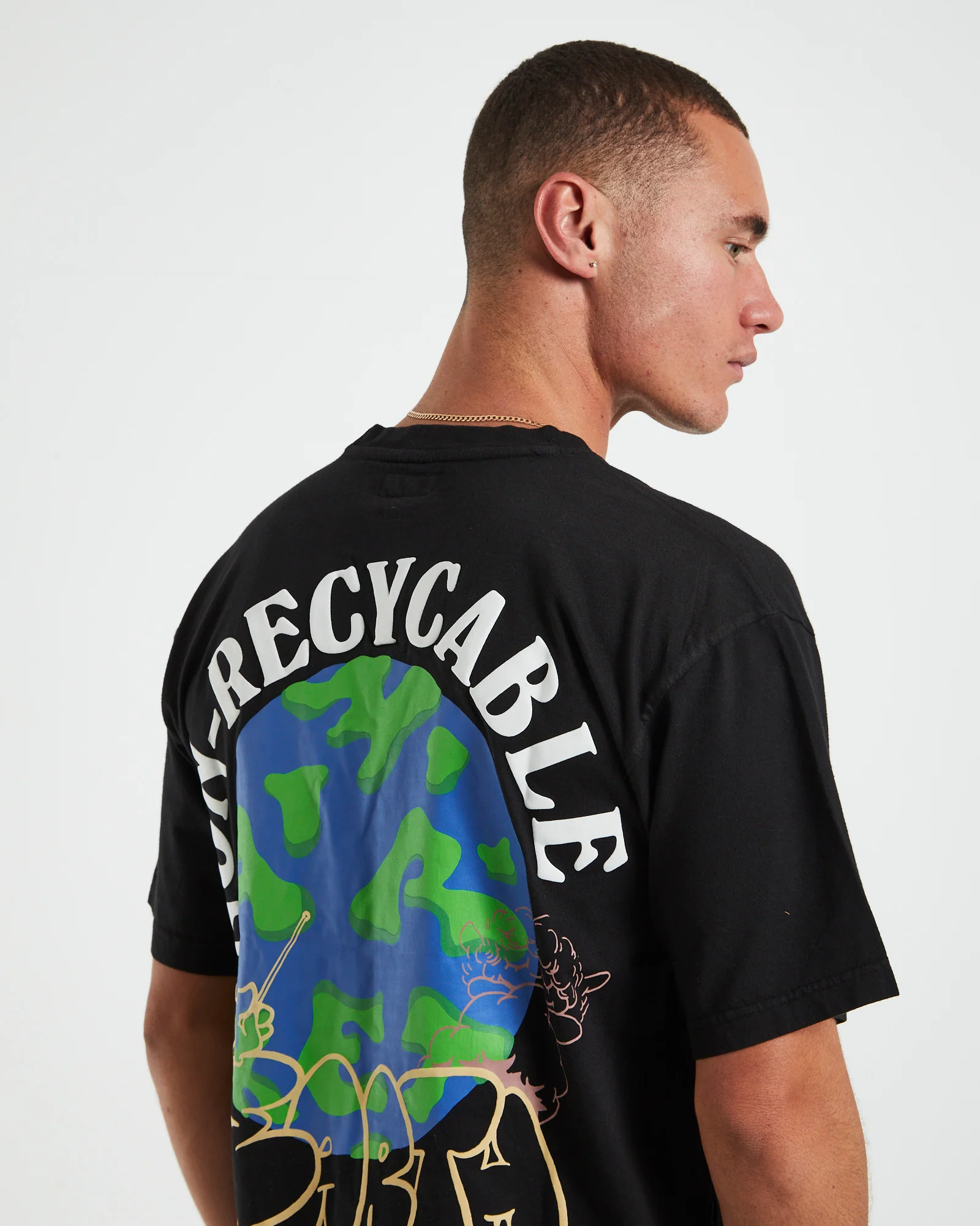 Nature Is Home Short Sleeve T-Shirt in Vintage Black - Image 5