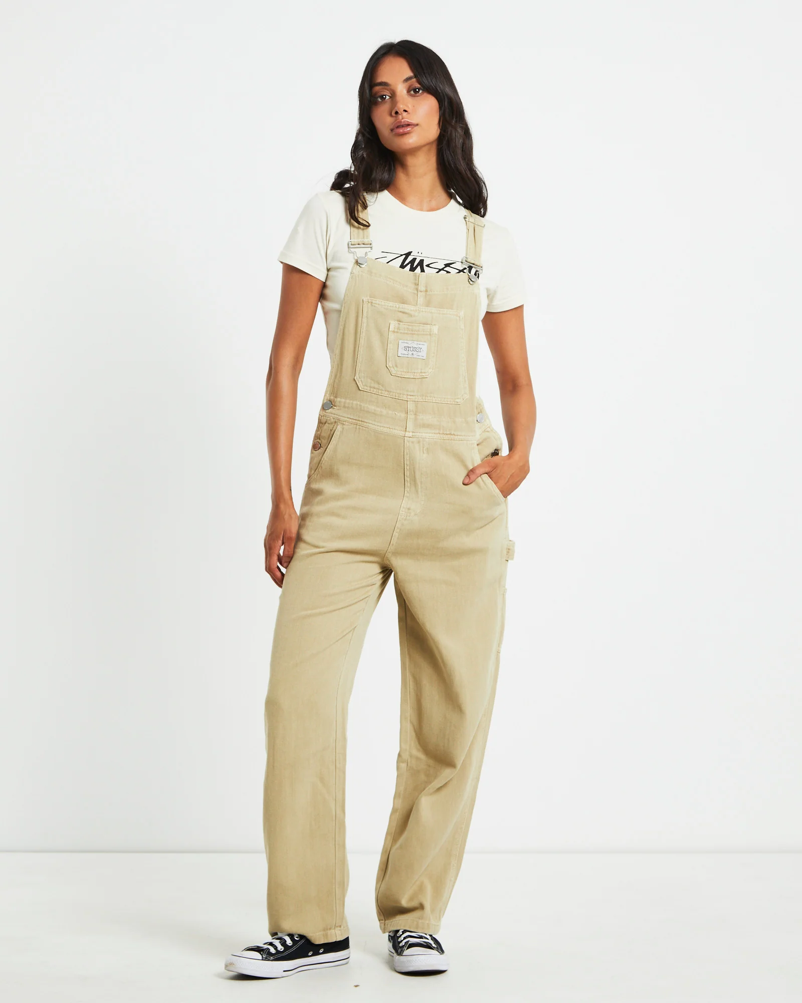 Nevada Denim Overalls in Khaki