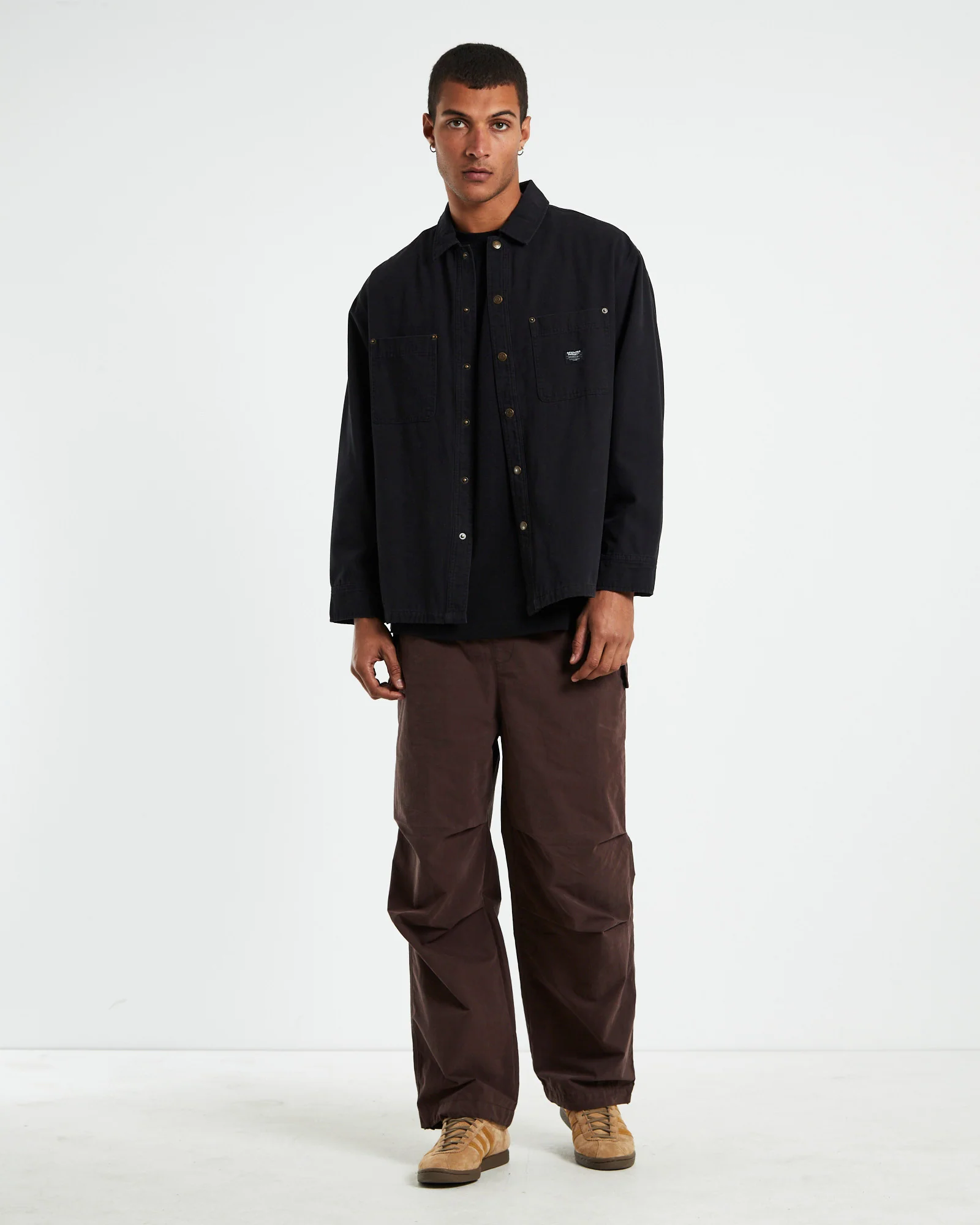 Newcastle Long Sleeve Shacket Black - Image 3