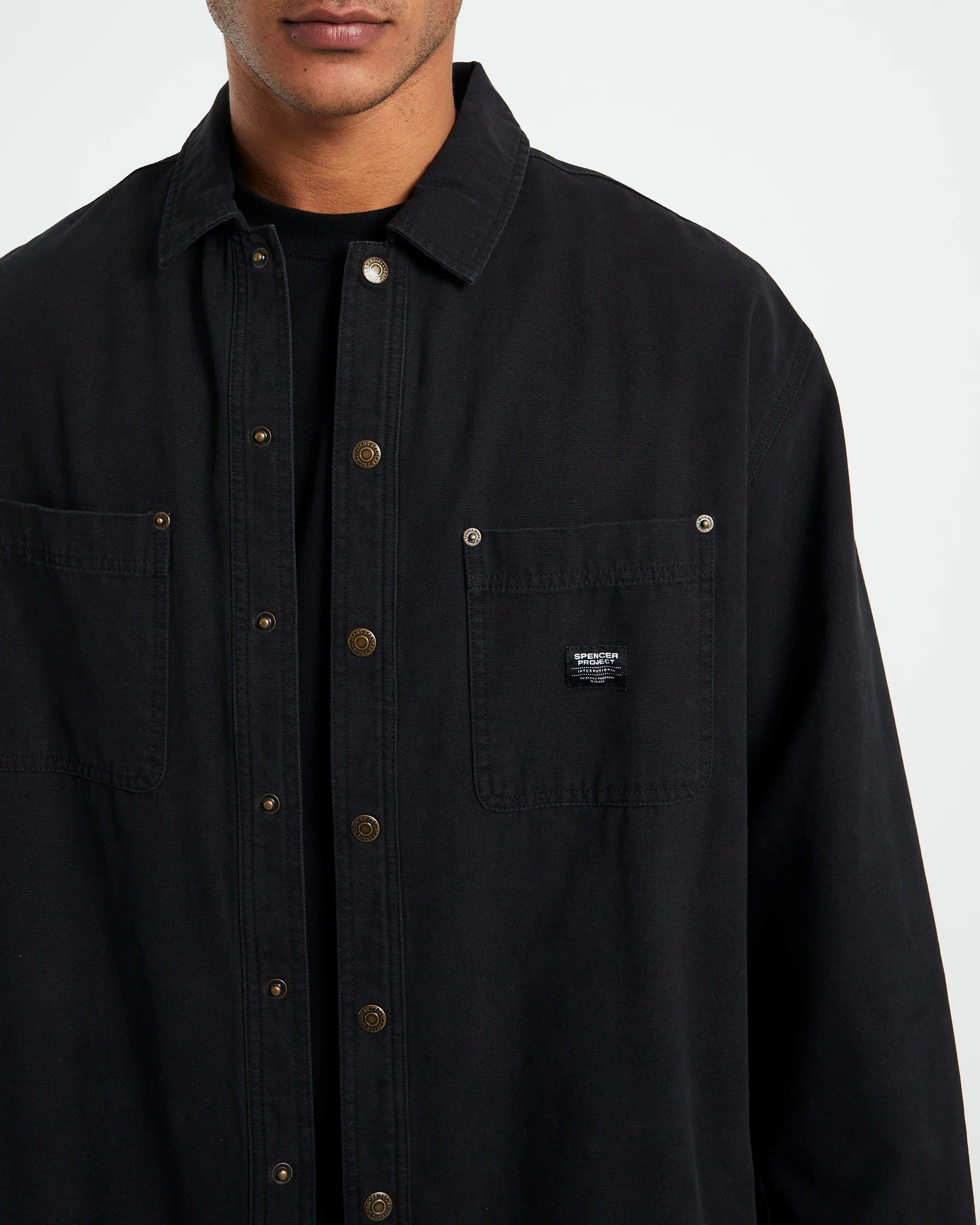 Newcastle Long Sleeve Shacket Black - Image 6